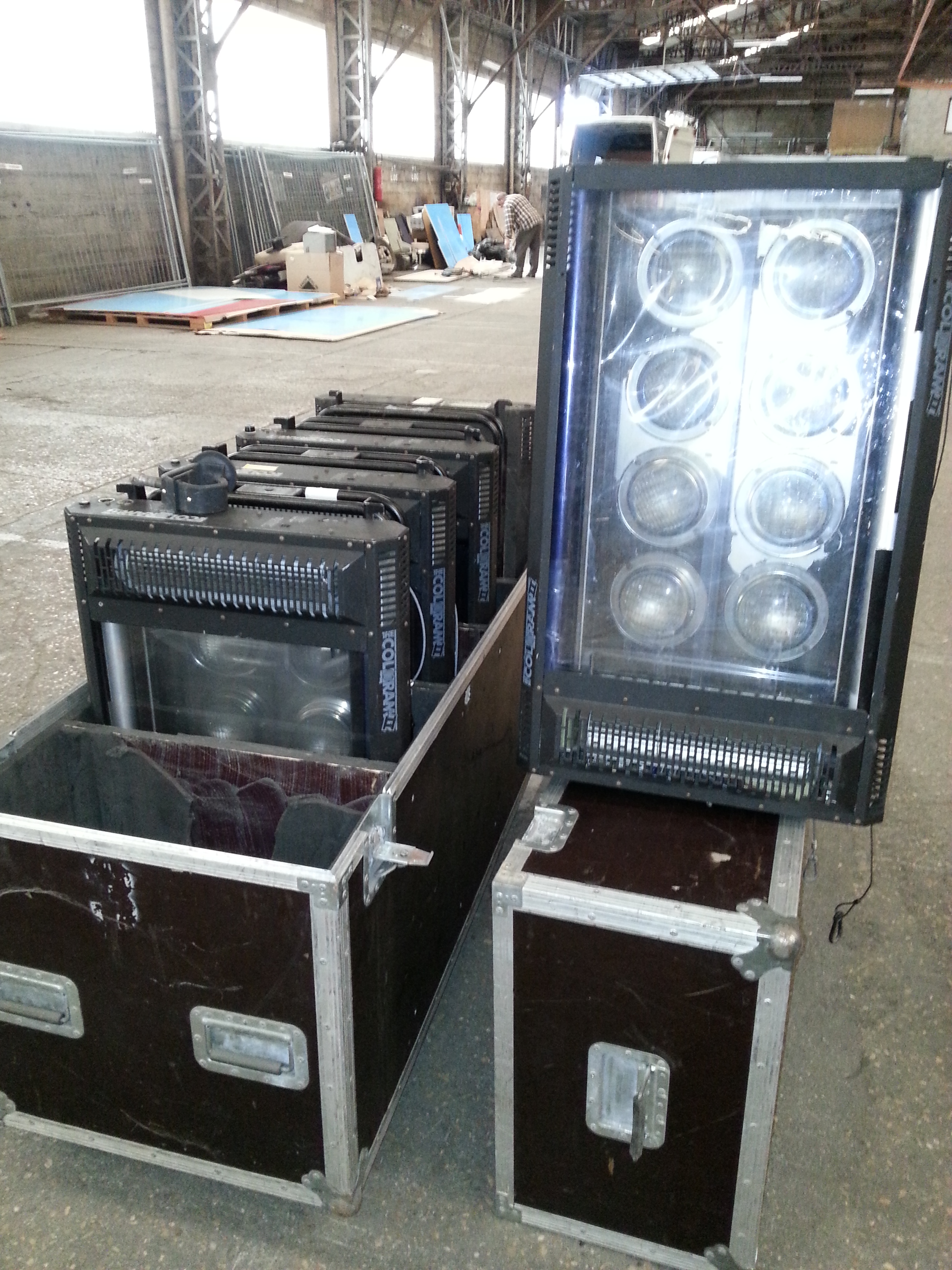 Lot de 10 blinders thomas eight (8) light + 10 changeurs de couleurs wybron coloram ii