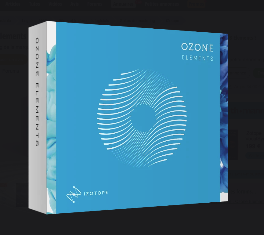 Vends Ozone 8 Elements 