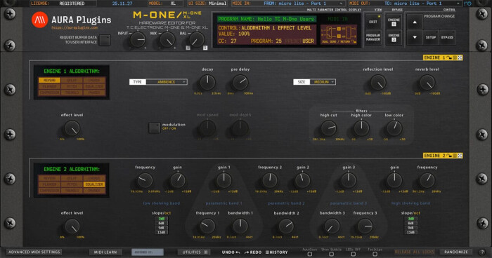 TC Electronic M-One Editor and Librarian TC Electronic M-One Editor and Librarian