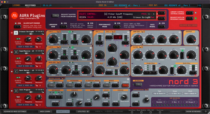 Clavia Nord 3 Editor and Librarian Clavia Nord 3 Editor and Librarian