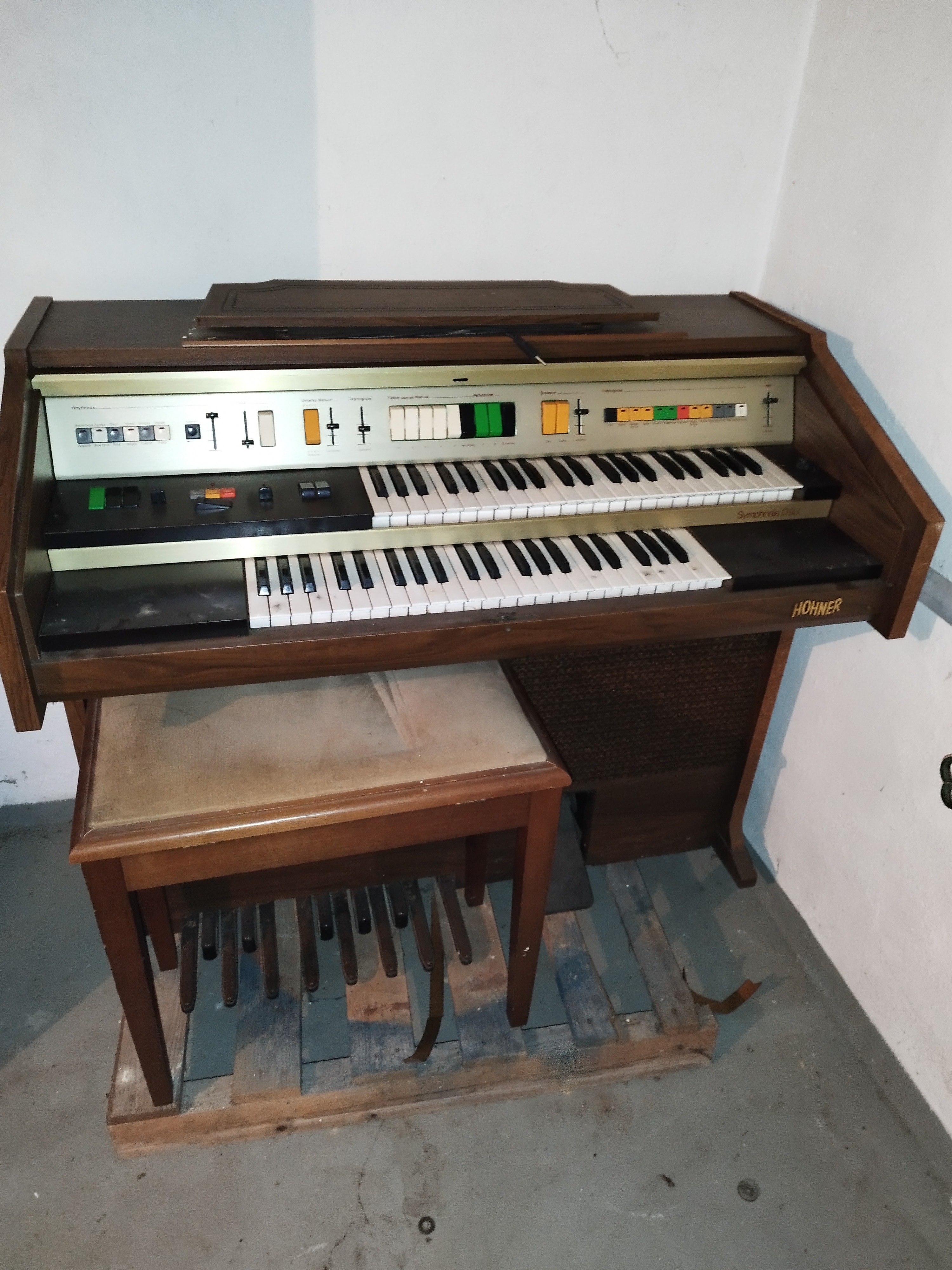 Orgue électronique HOHNER – double clavier + pédalier + tabouret