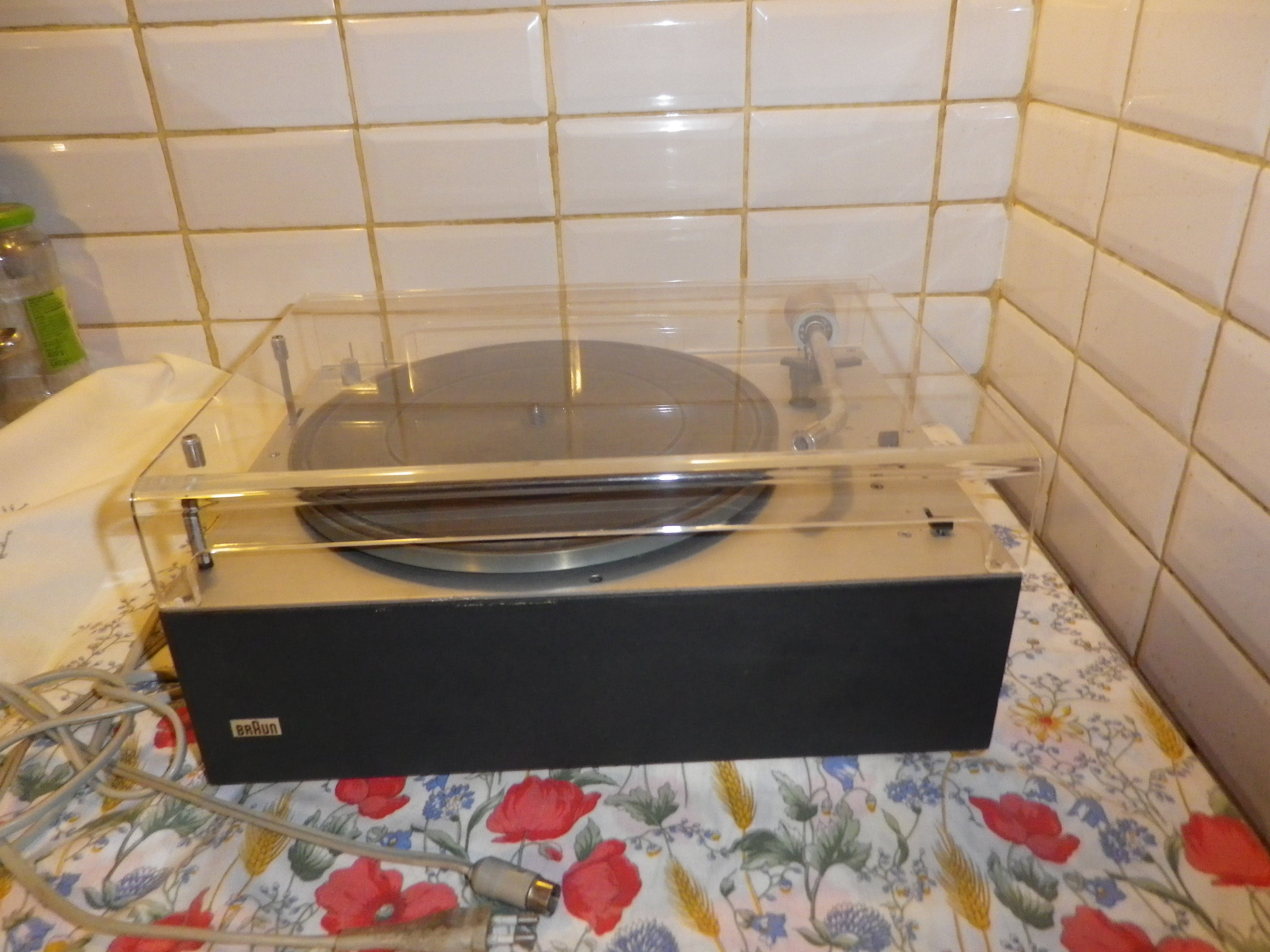 Platine lecteur vinyle vintage Braun PS-410 pour pièces