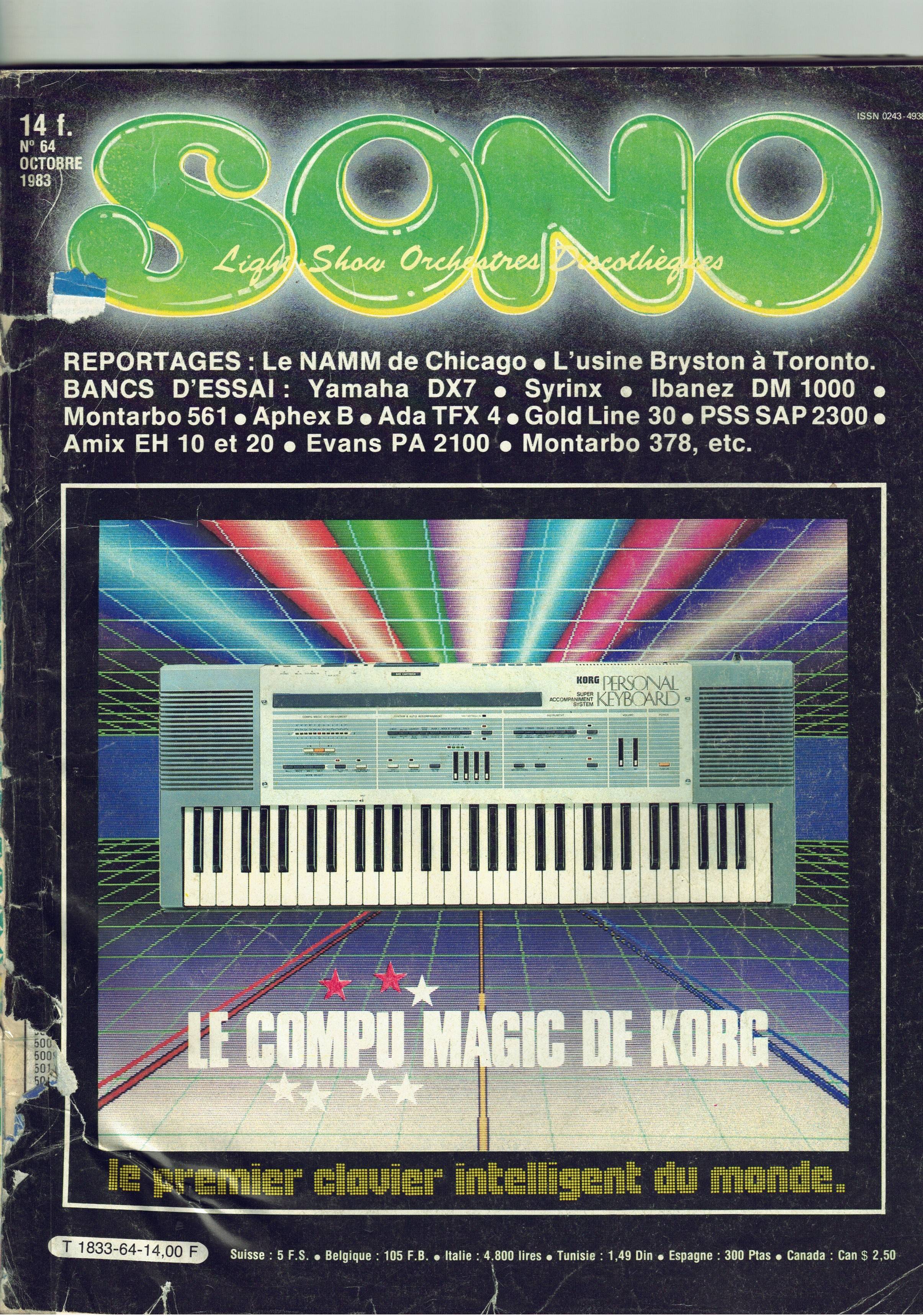  SONO MAG n ° 64 de OCTOBRE 1983
