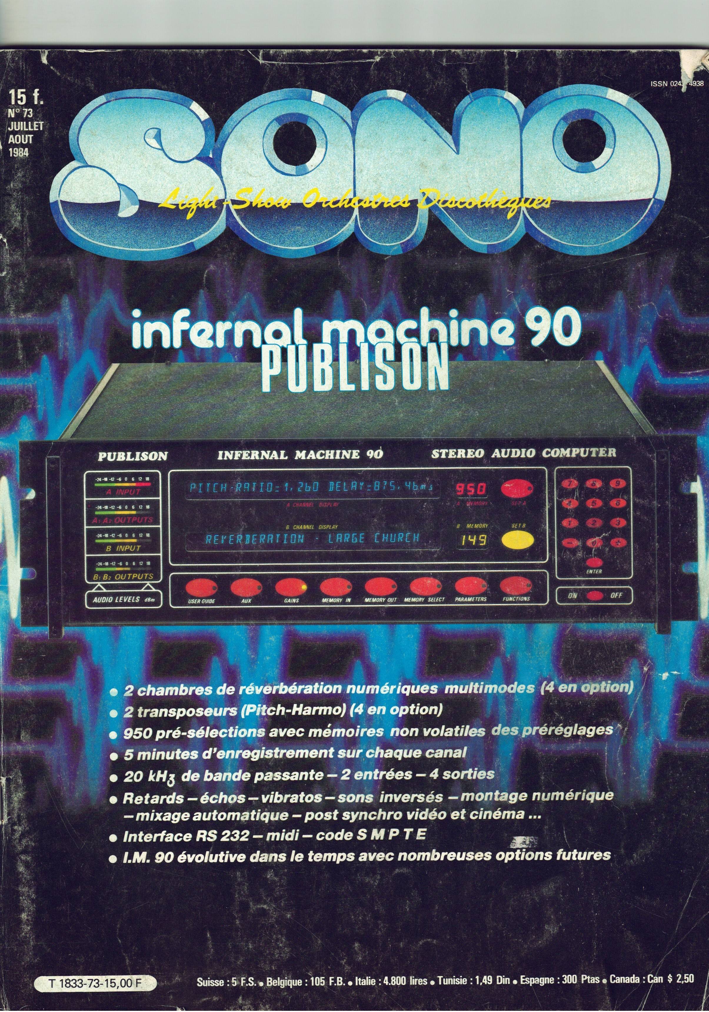 SONO MAG n ° 73 de JUI-AOUT 1984