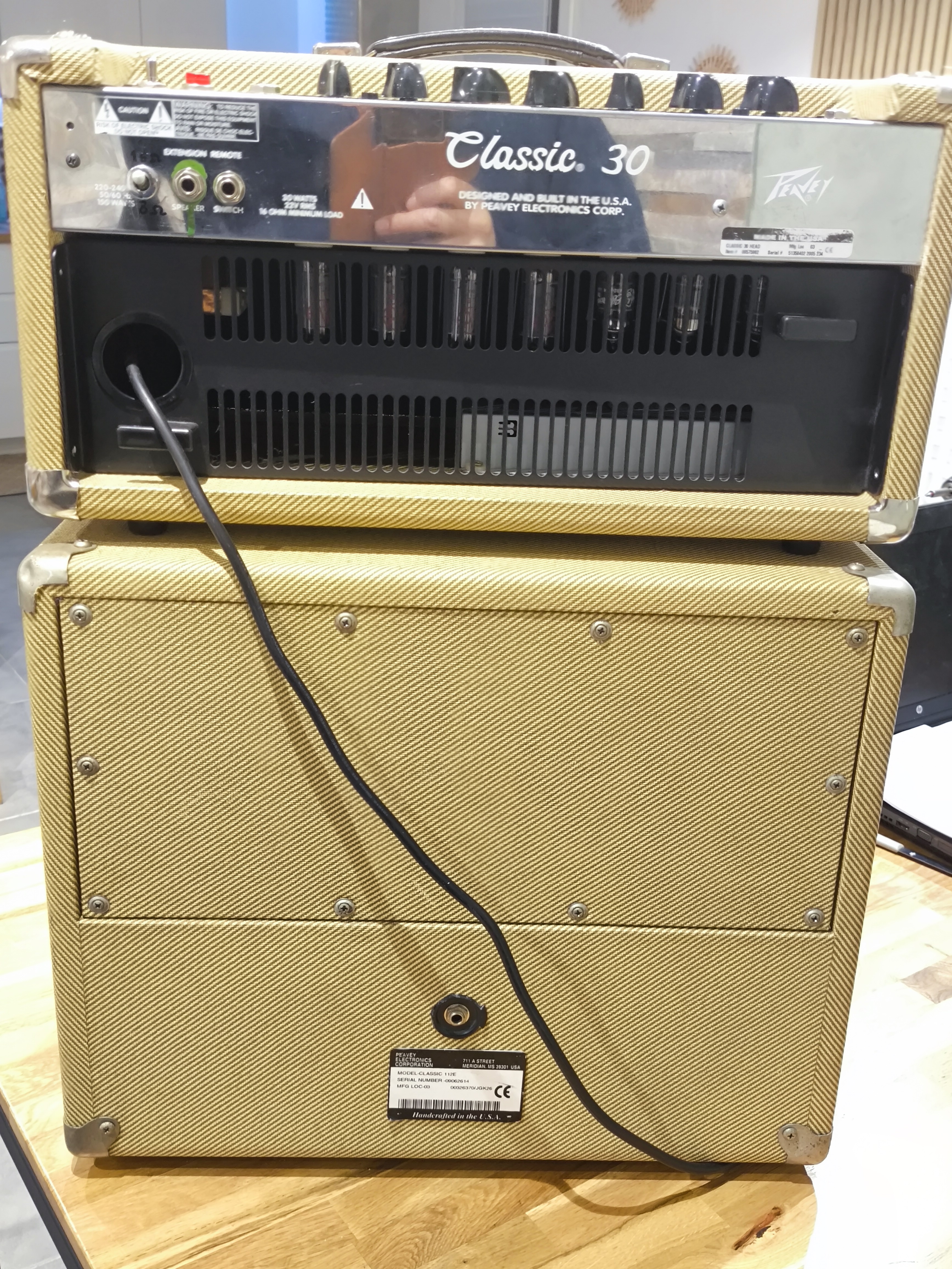 Tête d'ampli peavey classic 30 