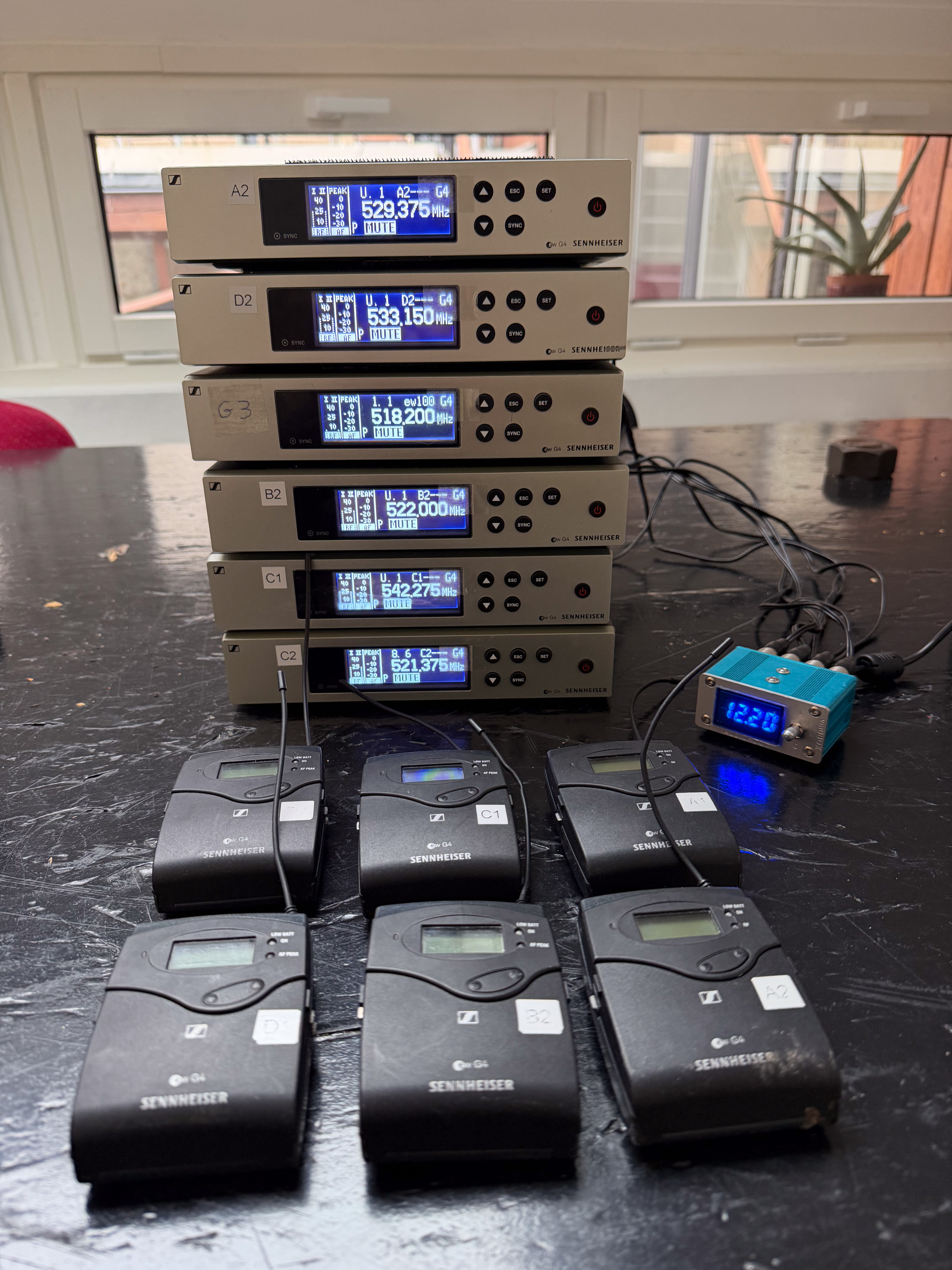 6 Sennheiser EM 100 G4 + 6 sk 100 G4 + vmBox