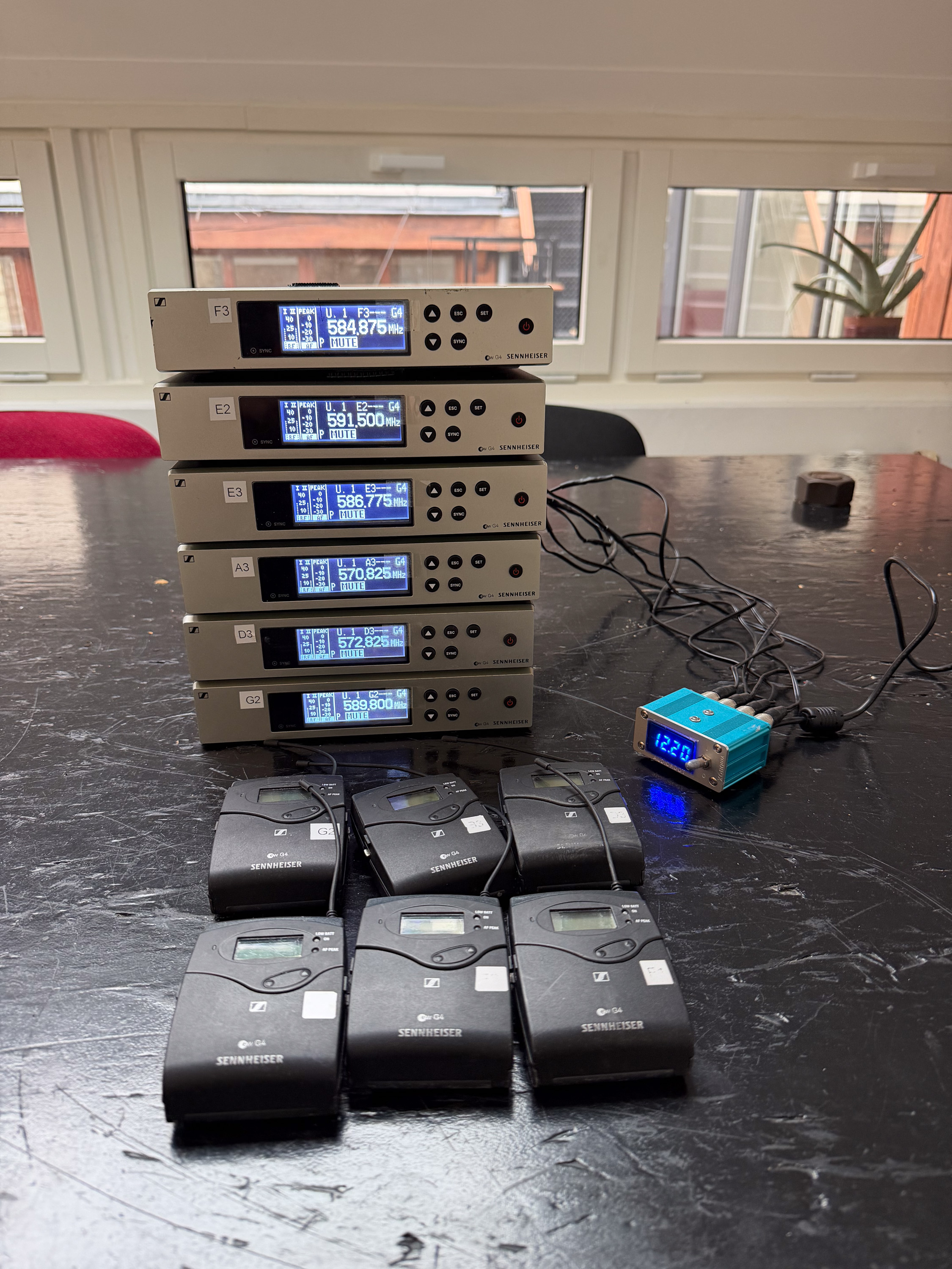 6 Sennheiser EM 100 G4 + 6 sk 100 G4 + vmBox