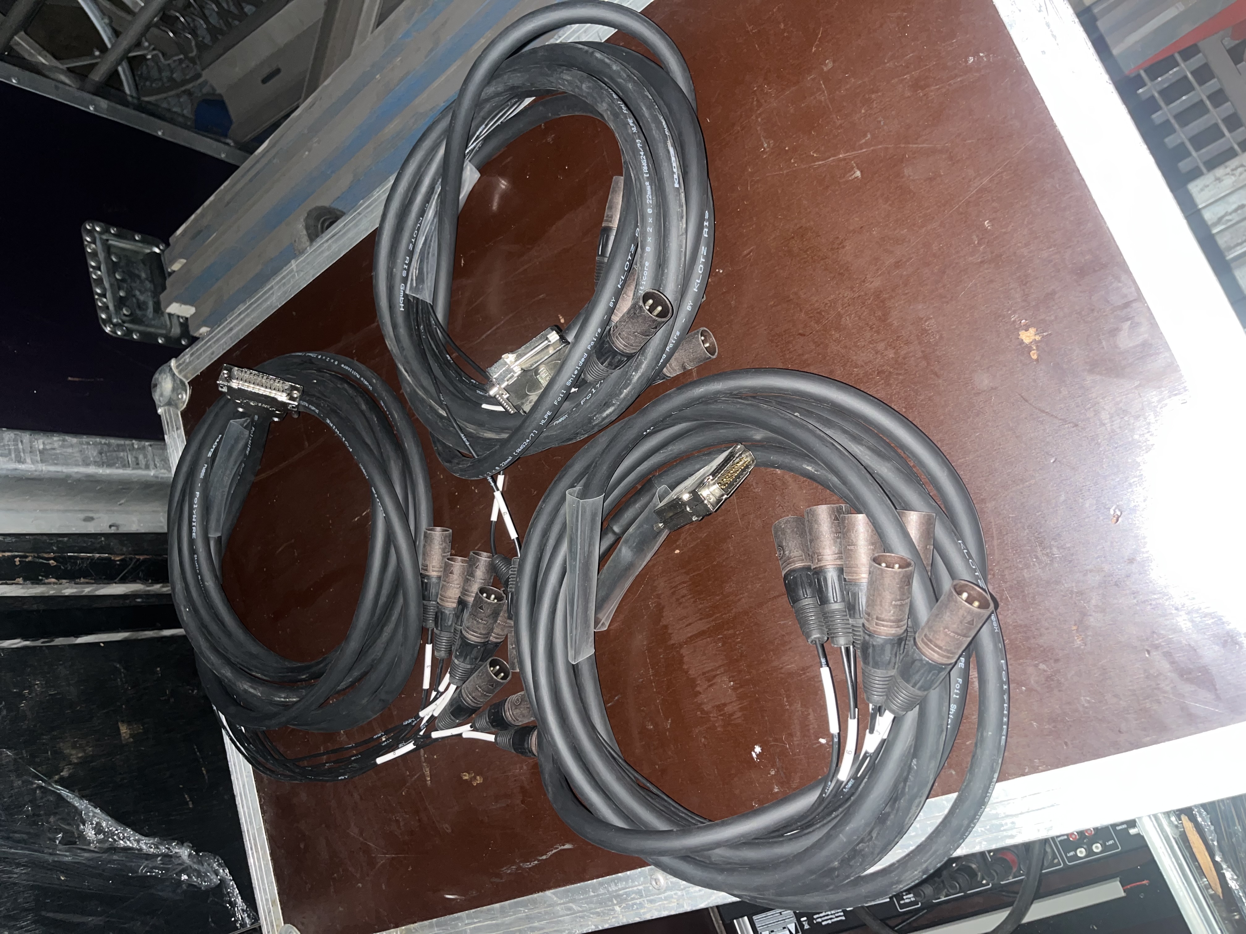 Lots câbles SUB D 25 Klotz XLR JACK TRS Neutrik Amphenol
