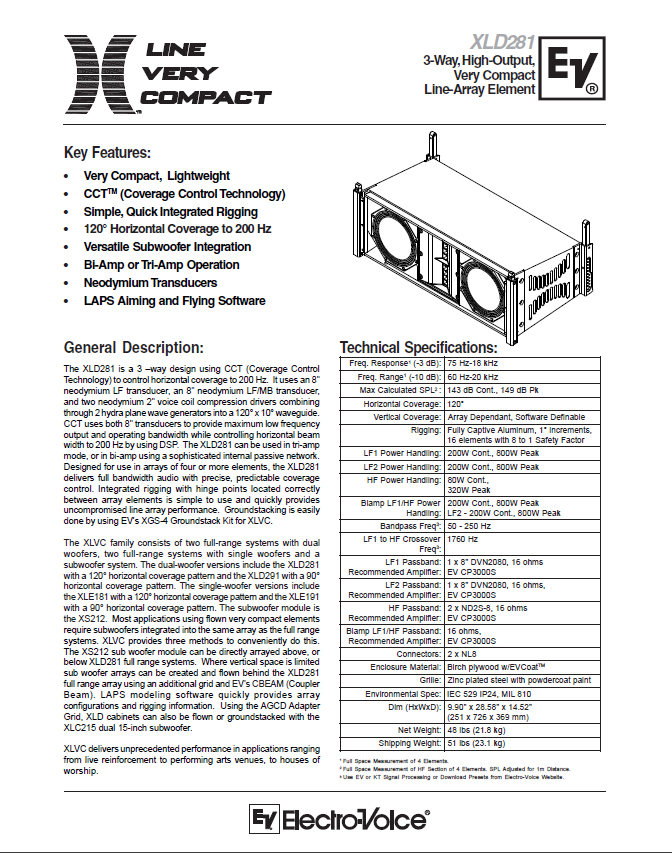 Line Array x 8 avec flightcase