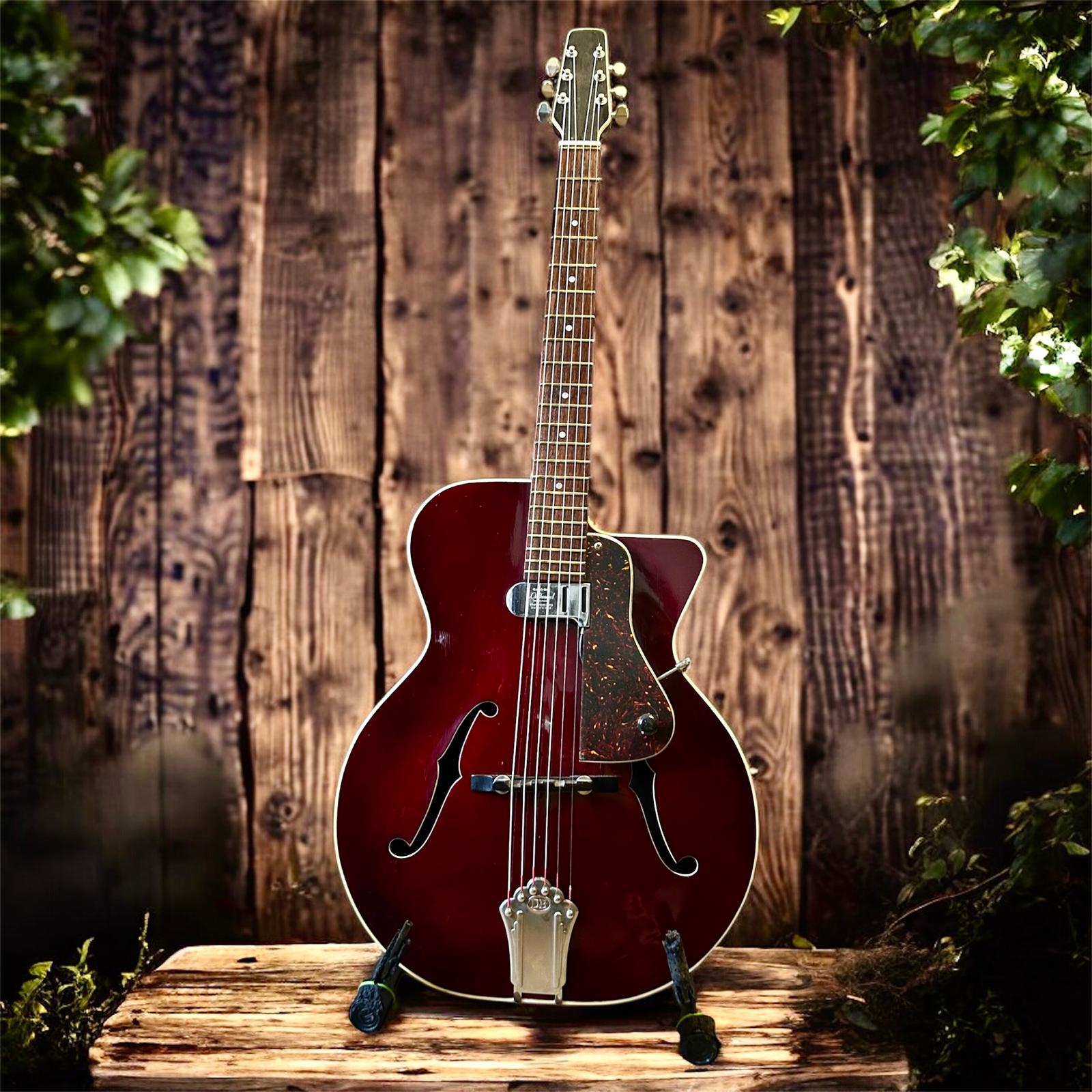 Magnifique Guitare Jacques Favino Jazz 2B avec micro De Armond