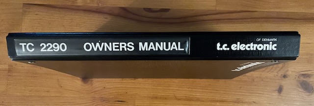 TC Electronic 2290 Mode d'emploi classeur d'origine et prospectus publicitaires d'époque ! 