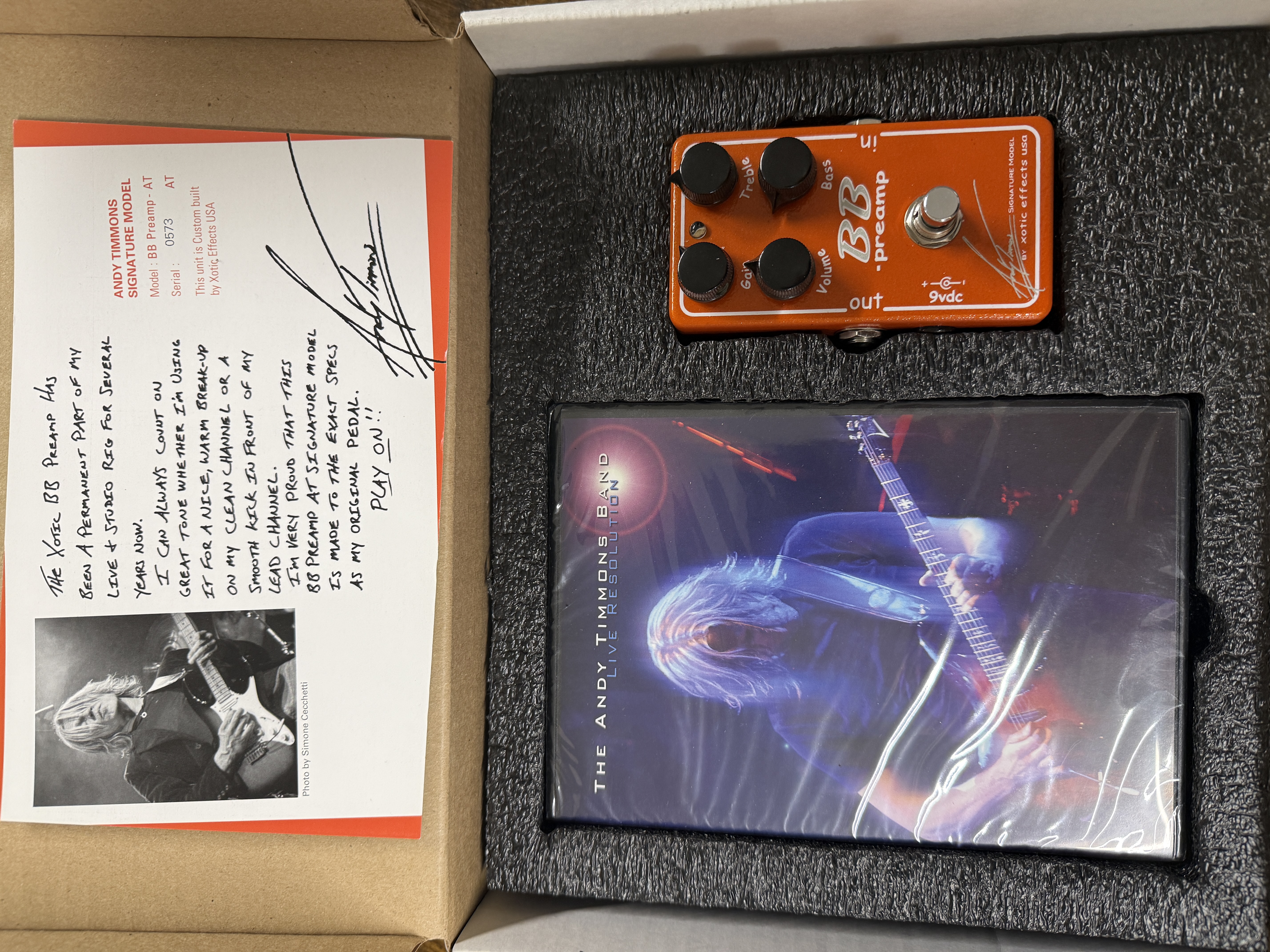 Rare 2011 Andy Timmons Xotic BB Preamp LTD 1000Ex BOX