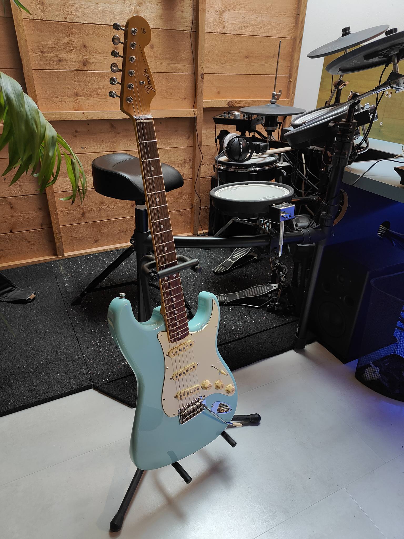 Fender Stratocaster '65 Reissue CIJ (S-Series 2006/08) - Teal Blue & Binding café crème