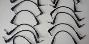 Vends lot de 12 câbles jack patch 15 cm Planet Waves / Daddario PW-CGTP-305 pour pedalboard