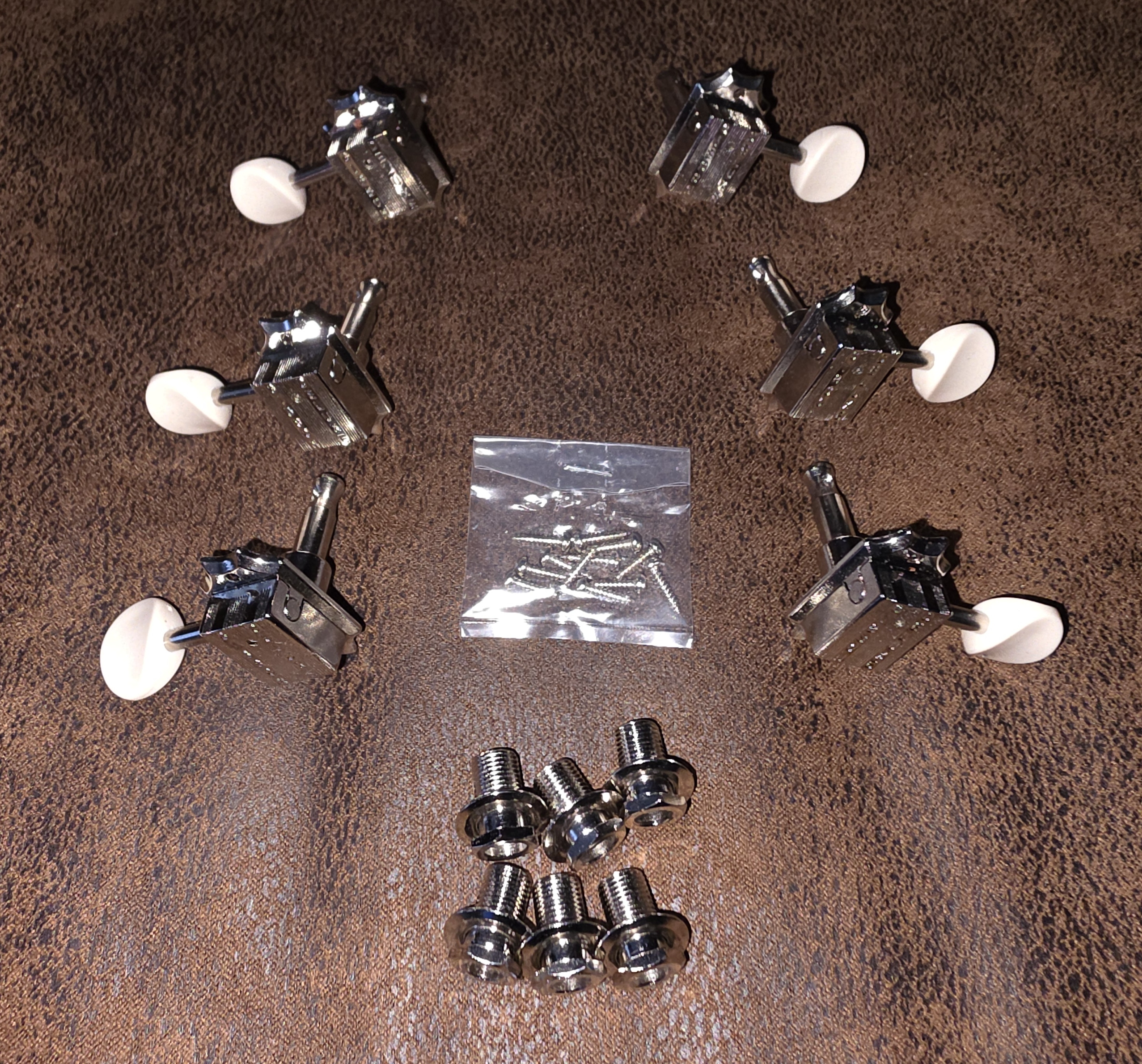 6 Mécaniques Gibson Deluxe White PMMH-060 3R+3L style Vintage Nickel