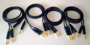 Vends câbles 2m Mogami 3106 + Neutrik NP3 X-B TRS (2 canaux symétriques) 4 dispos