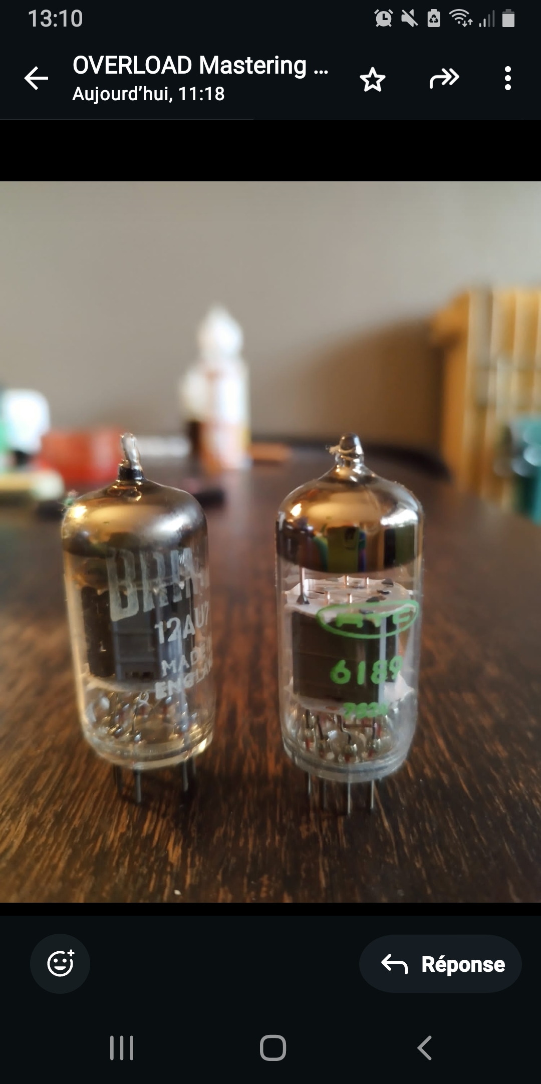 Lot de tube preamp haut de gamme 12ax7 Brimar et Rtc 6189 military grade