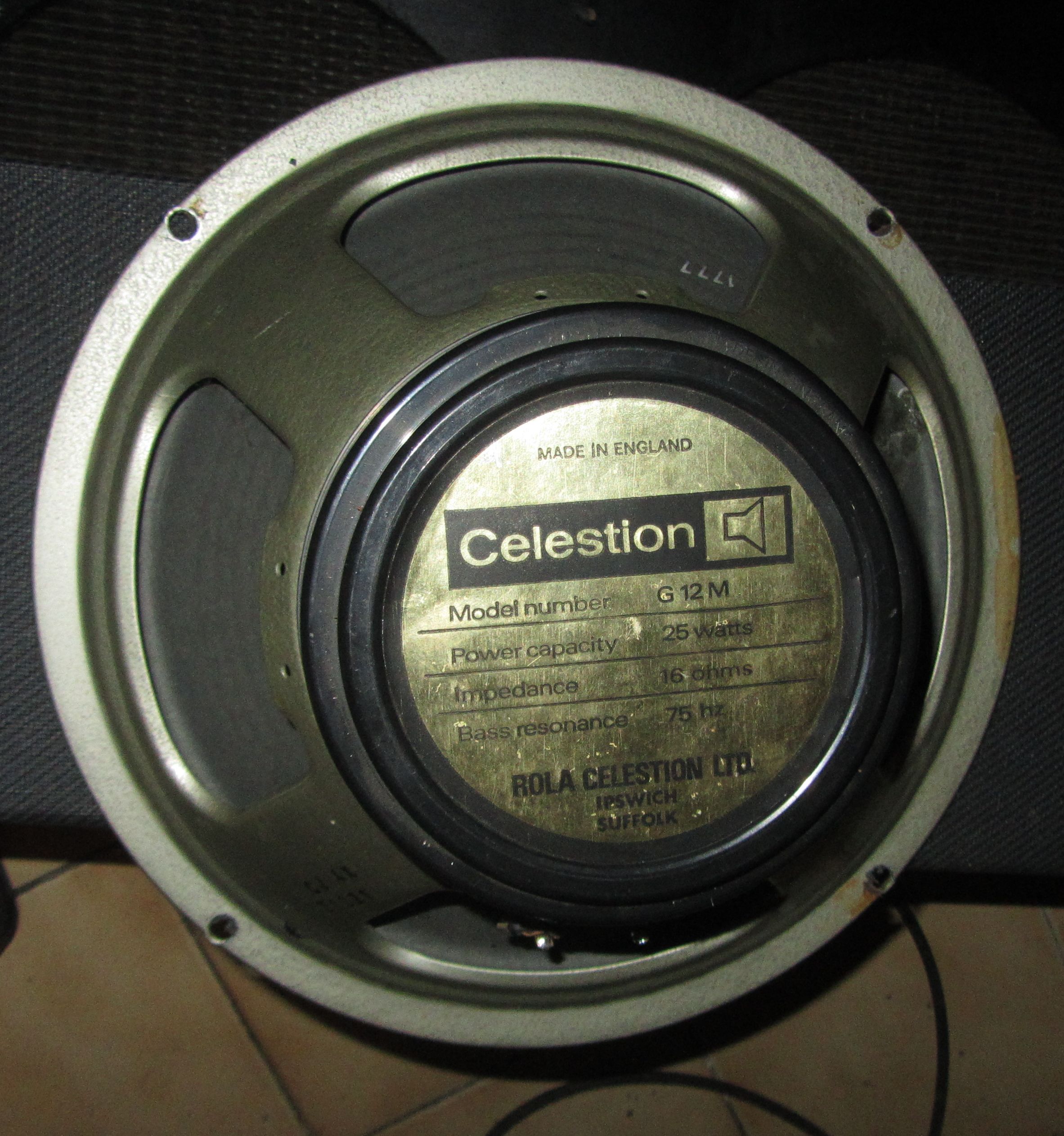 Celestion G12M blackback 1976 réparé bon fonctionnement