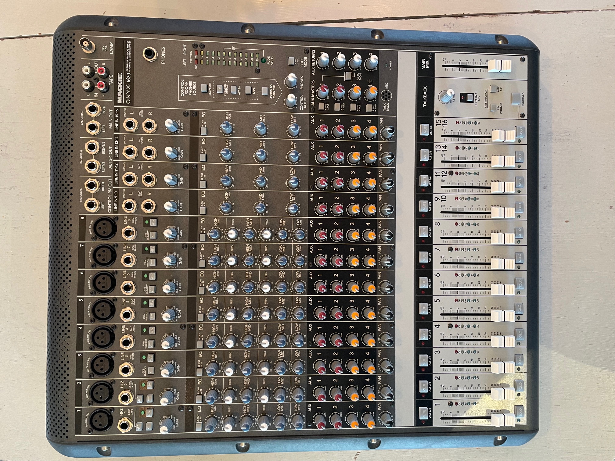 Table de mixage Mackie Onyx 1620i