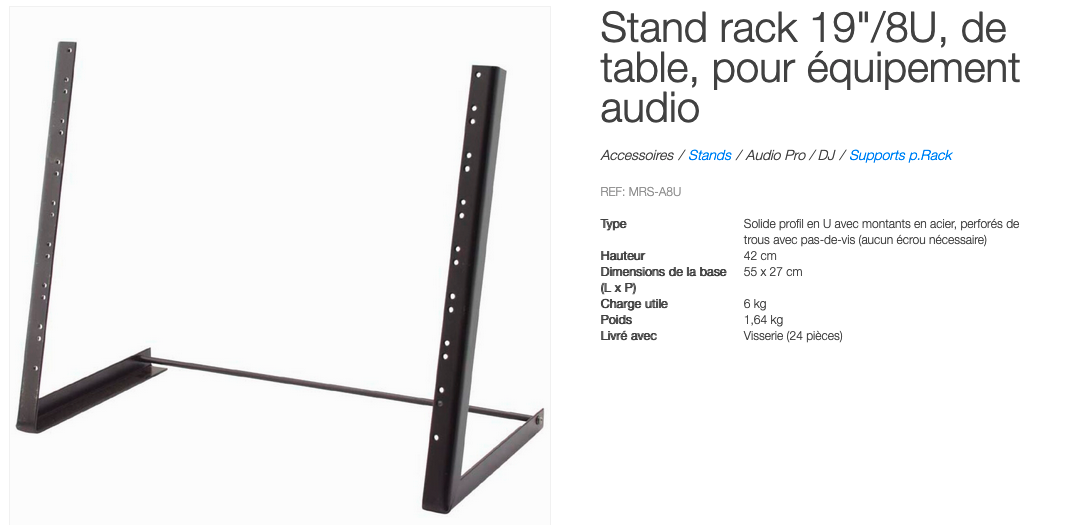 Stand Rack 8U 
