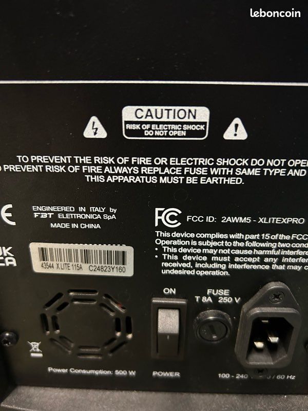 3 enceintes FBT xlite 115A 