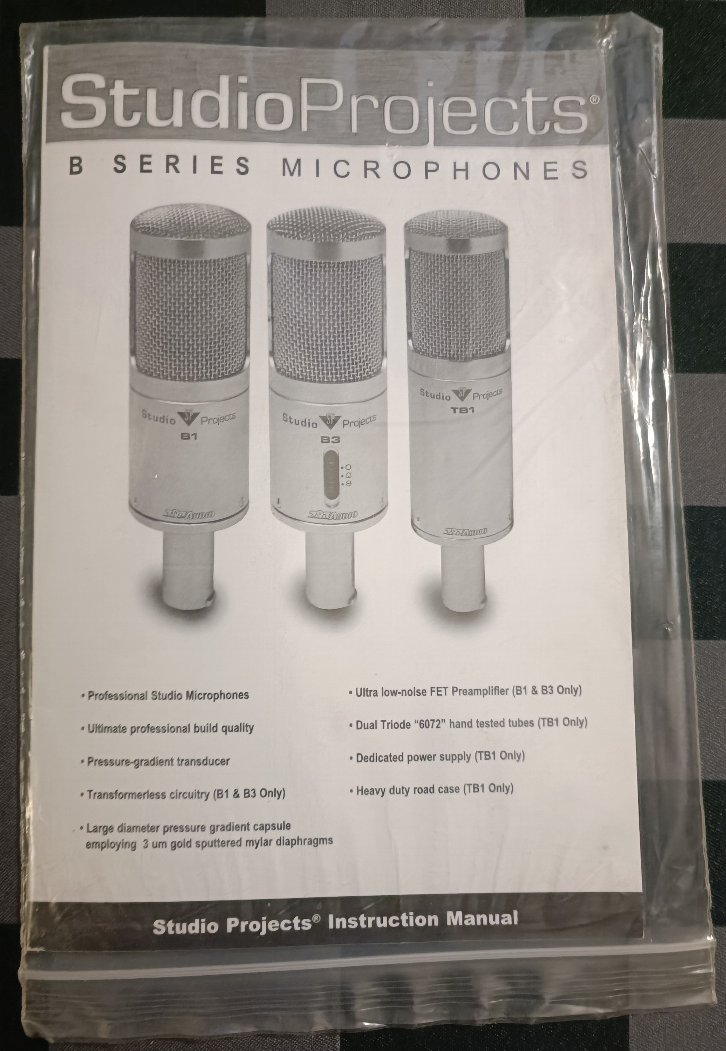 Vends manuel instruction STUDIO PROJECTS B1