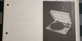 Vends Manuel d'instructions TECHNICS SL-1200 MK2
