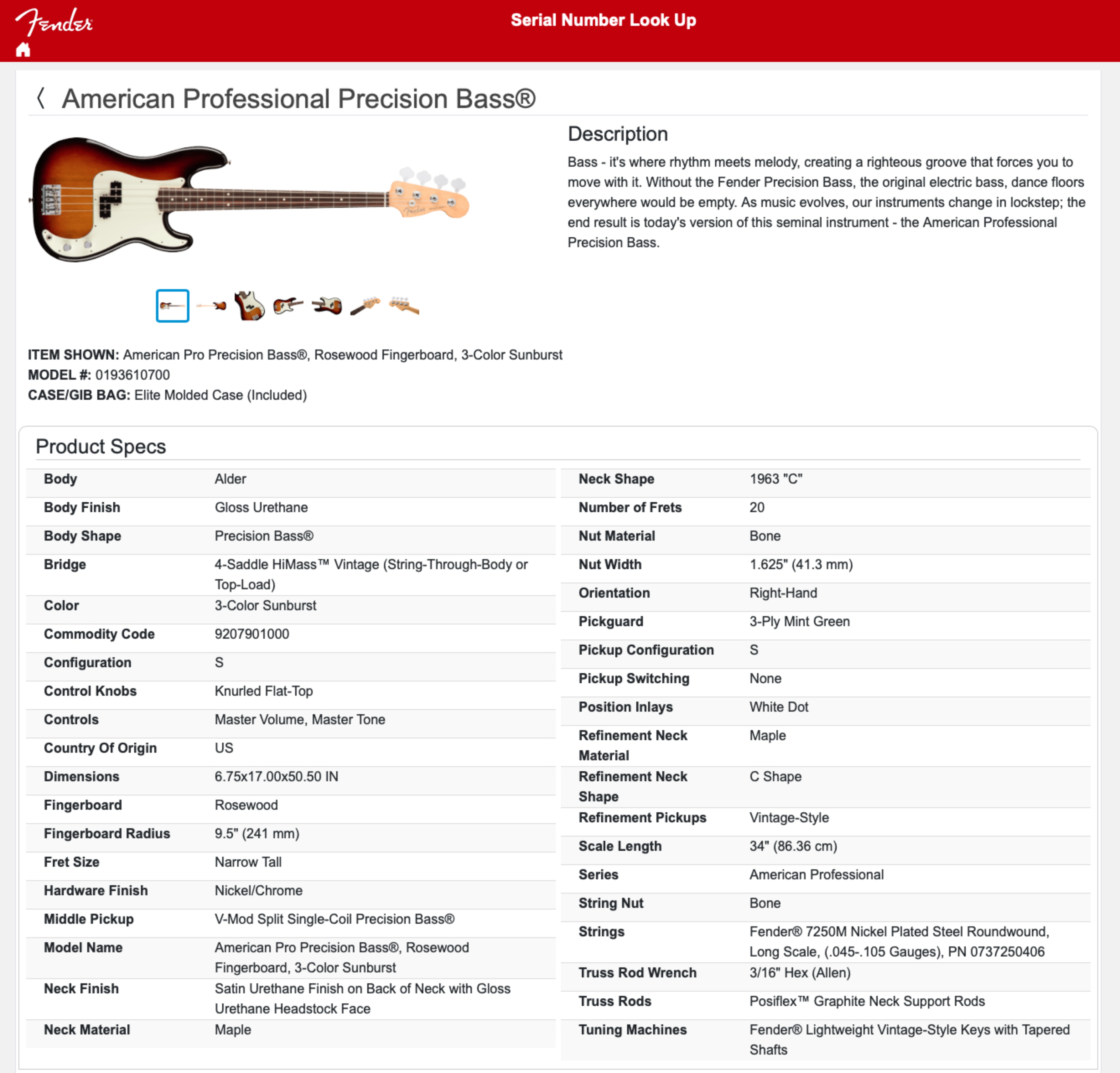 American Professional PB 8