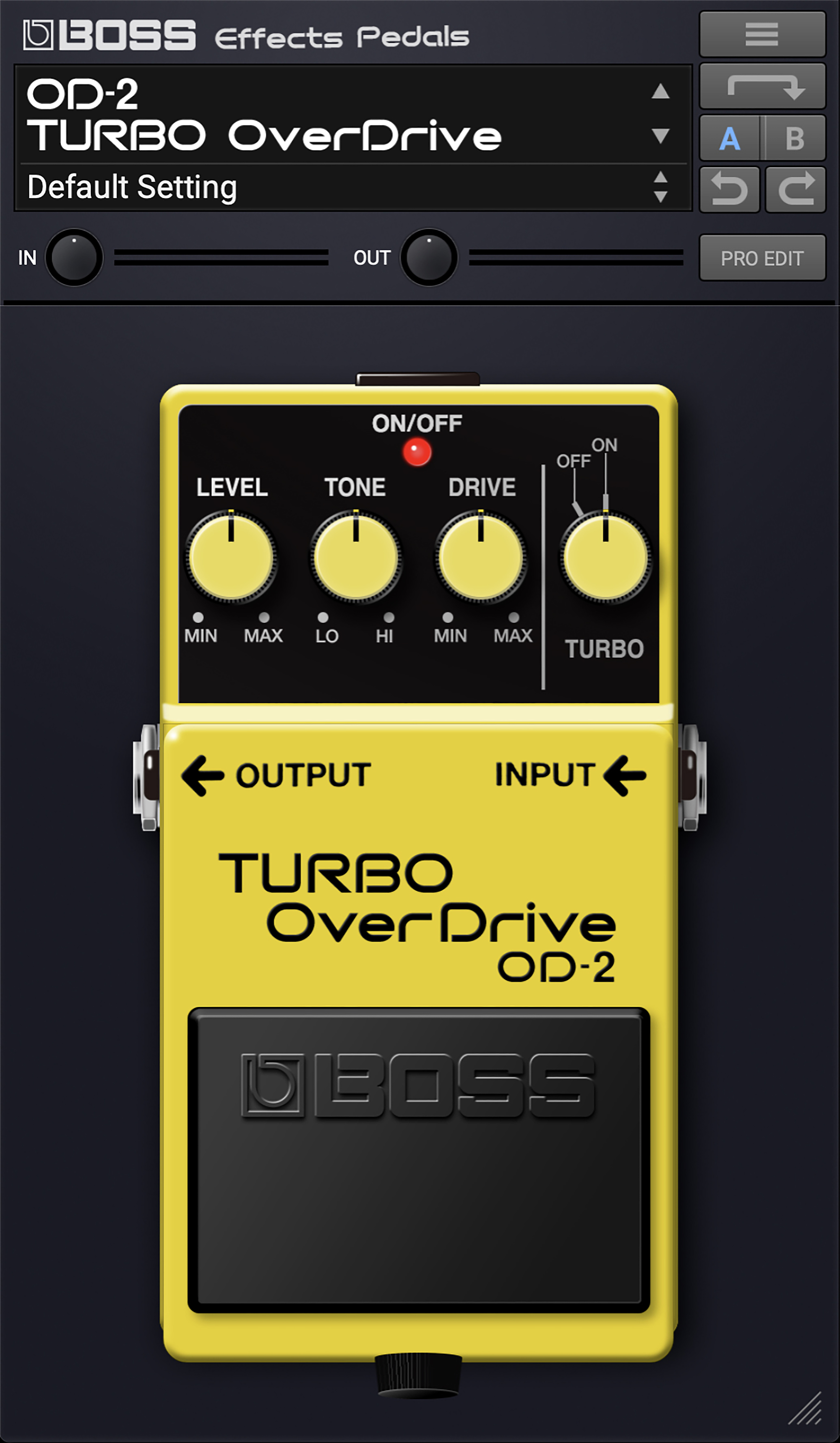 BOSS Effects Pedals Plugin OD-2 Turbo Overdrive