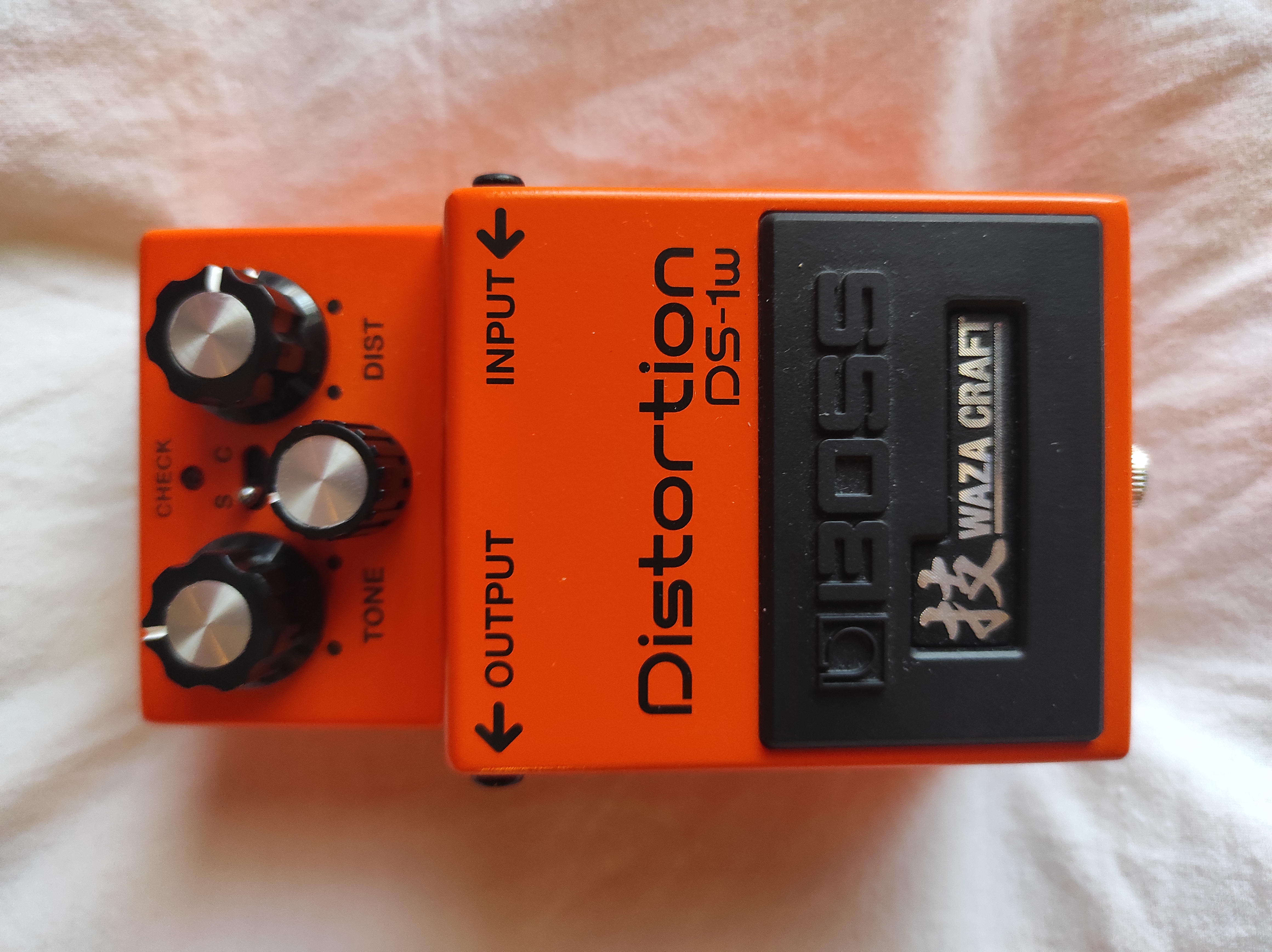 Boss DS-1W Waza Craft + plaque plate pour Pedaltrain