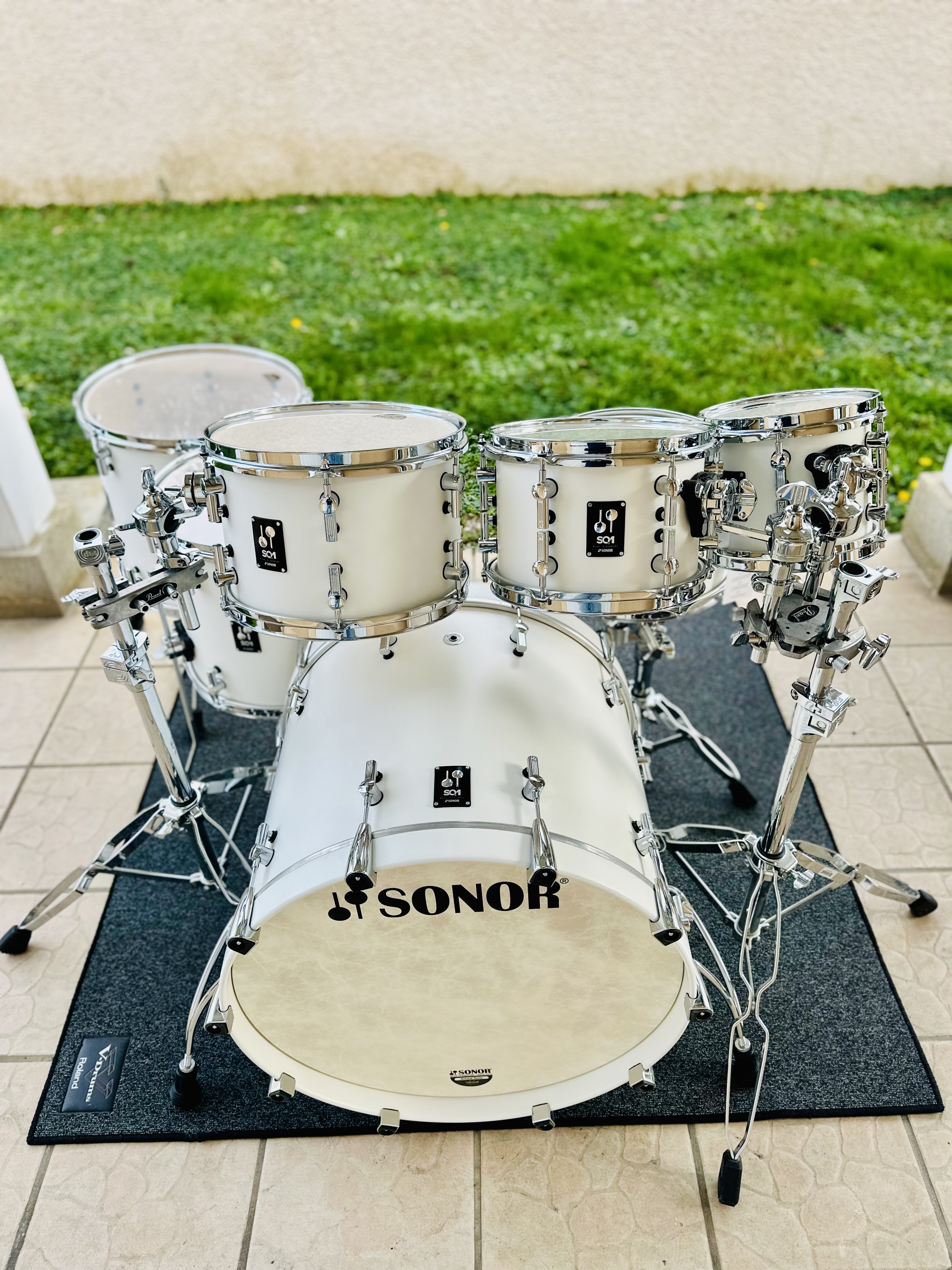 Sonor sq1 pure White (état neuf), 6 fûts 