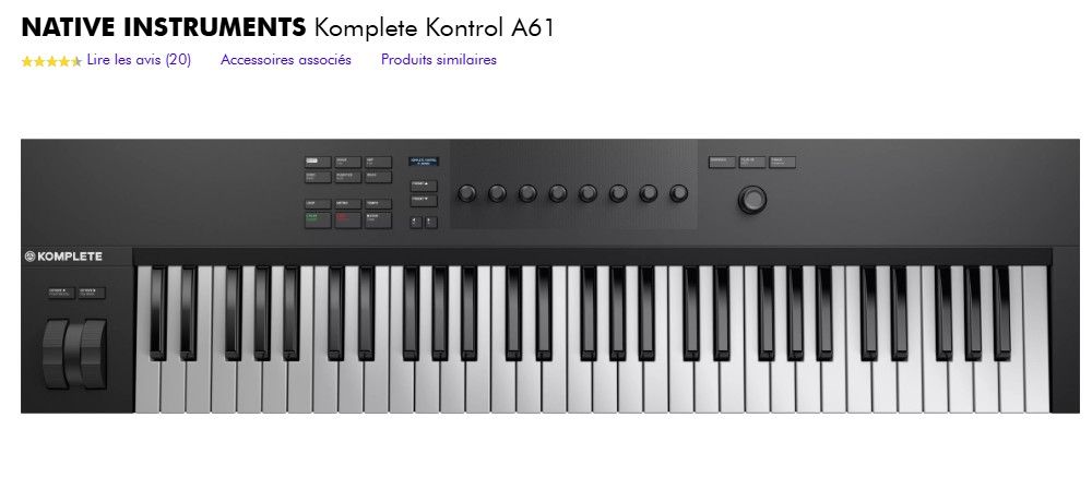 Vends Clavier MIDI Native Instrument Komplete Kontrol A61 Comme Neuf