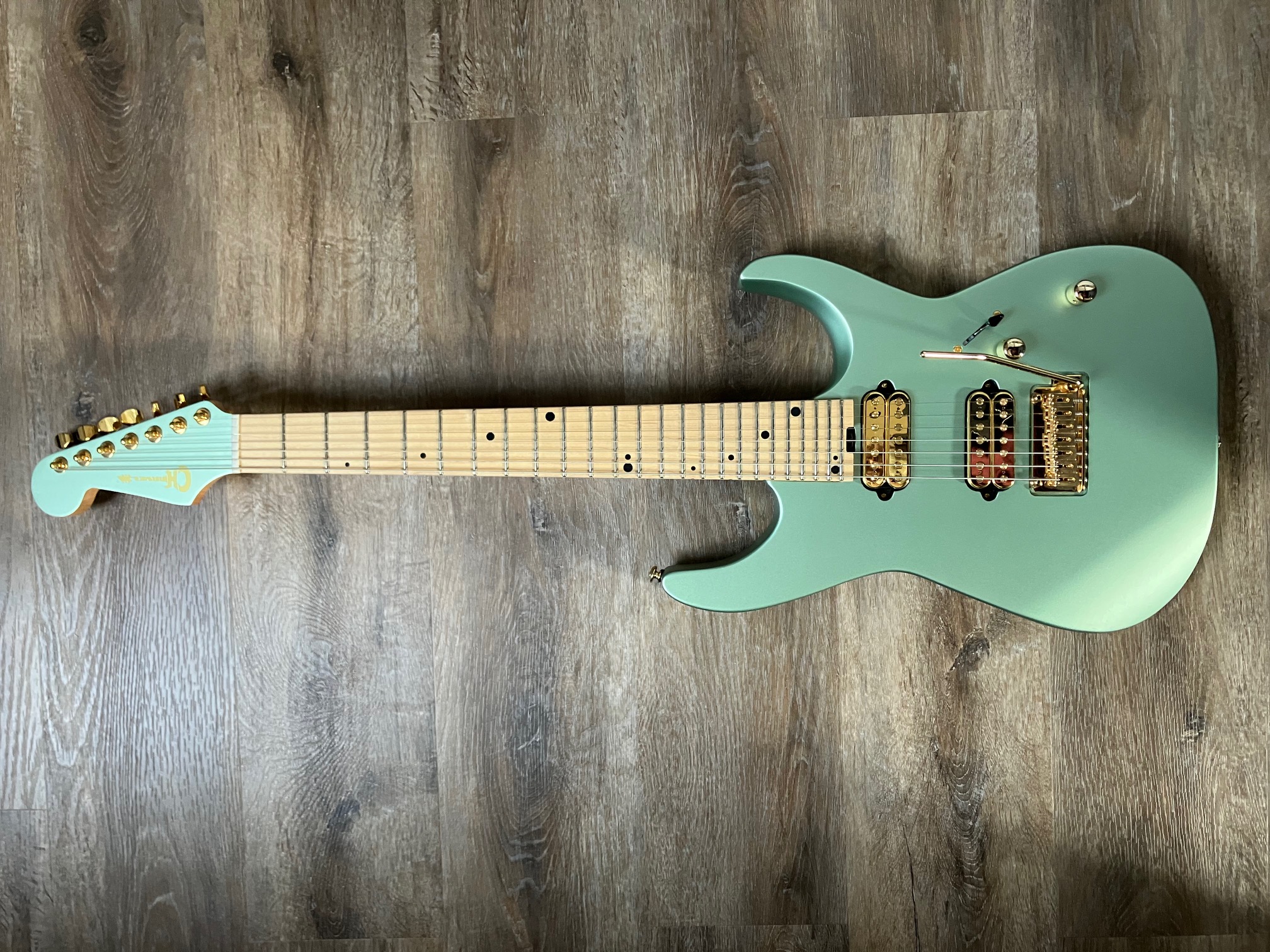 Charvel Angel Vivaldi Signature Pro-Mod DK24-7 Nova, Maple Fingerboard, Satin Sage Green