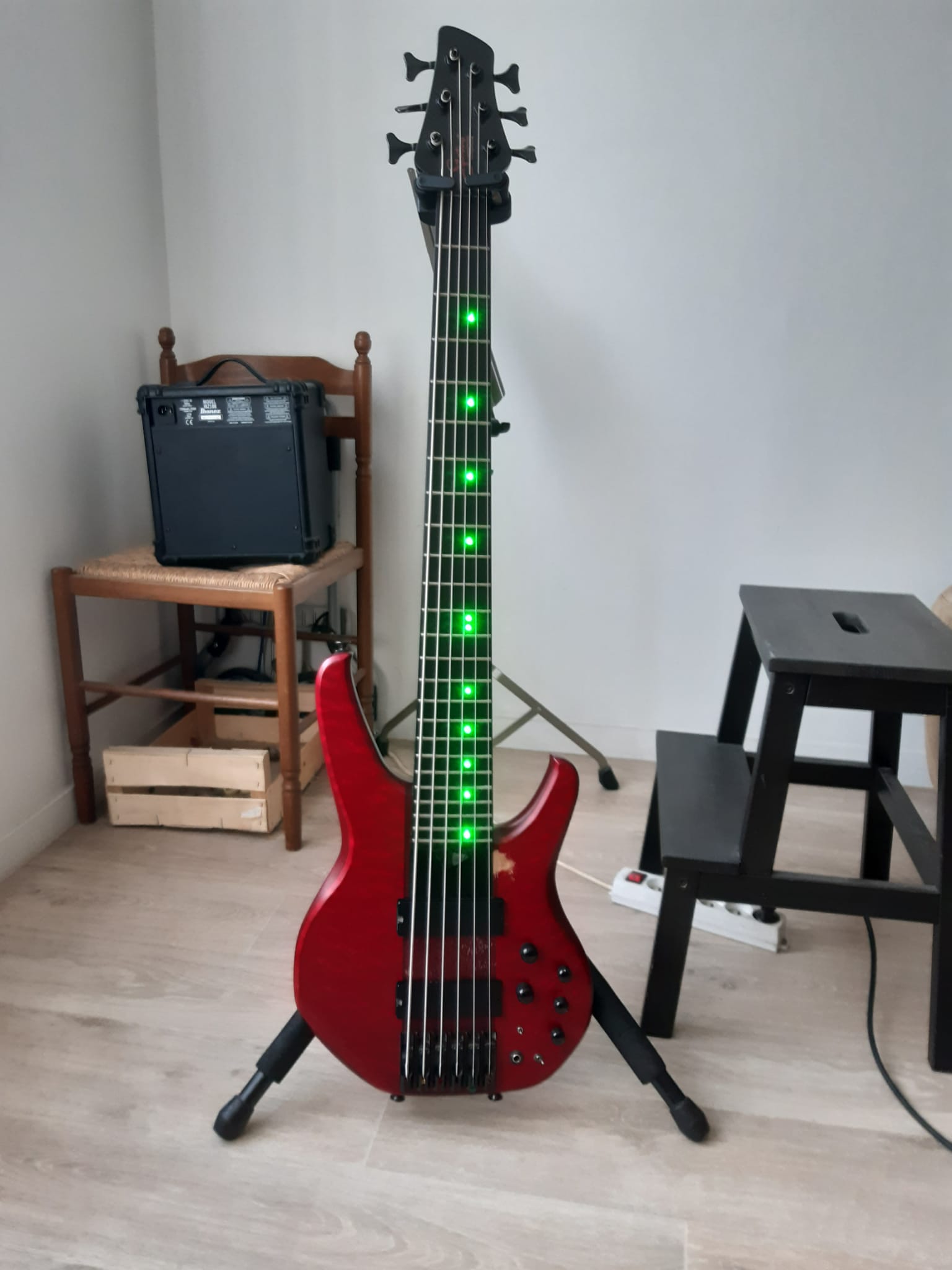 Vends Basse 6 cordes Status customisé