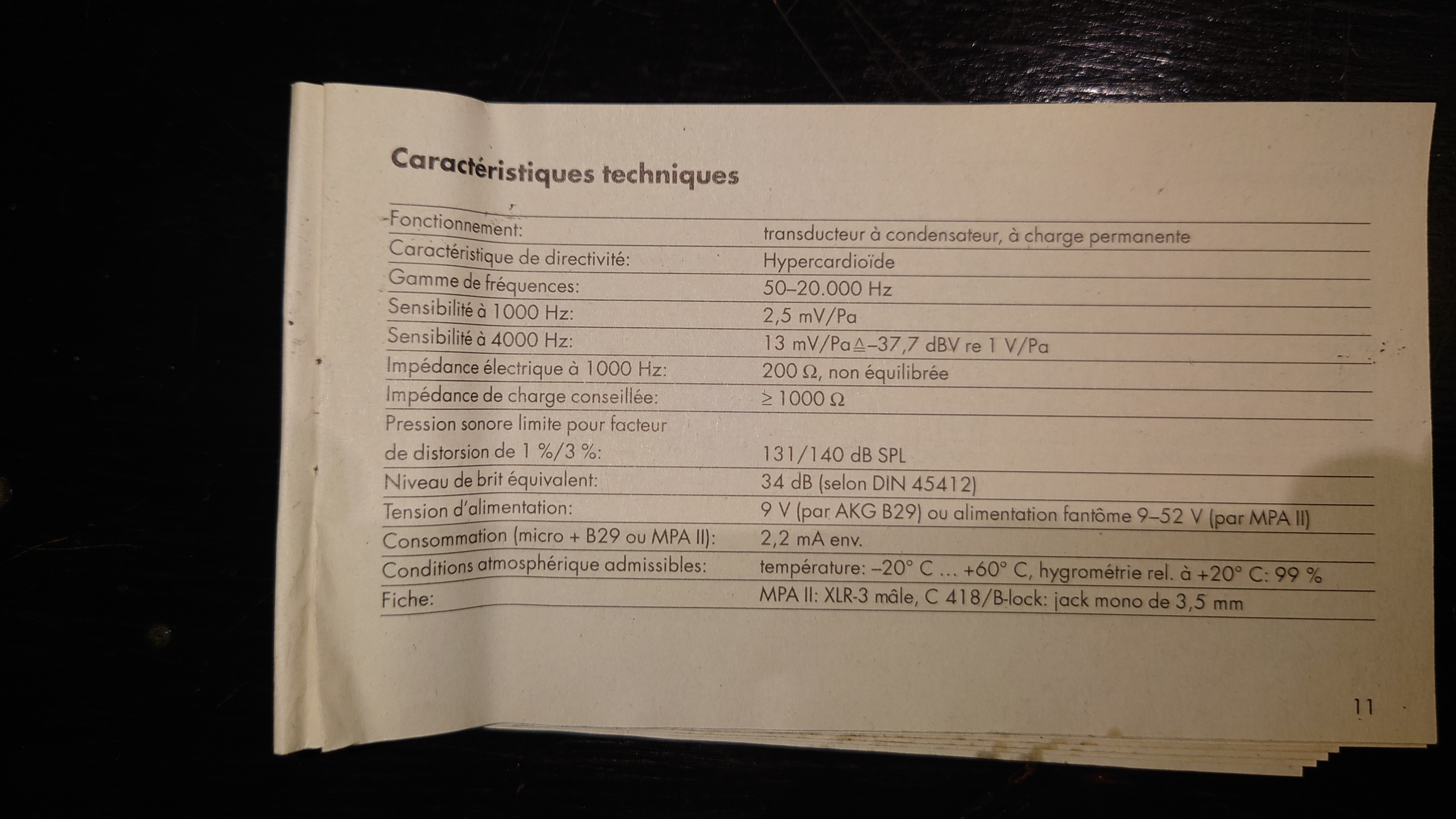 Vds paire de micros AKG C418