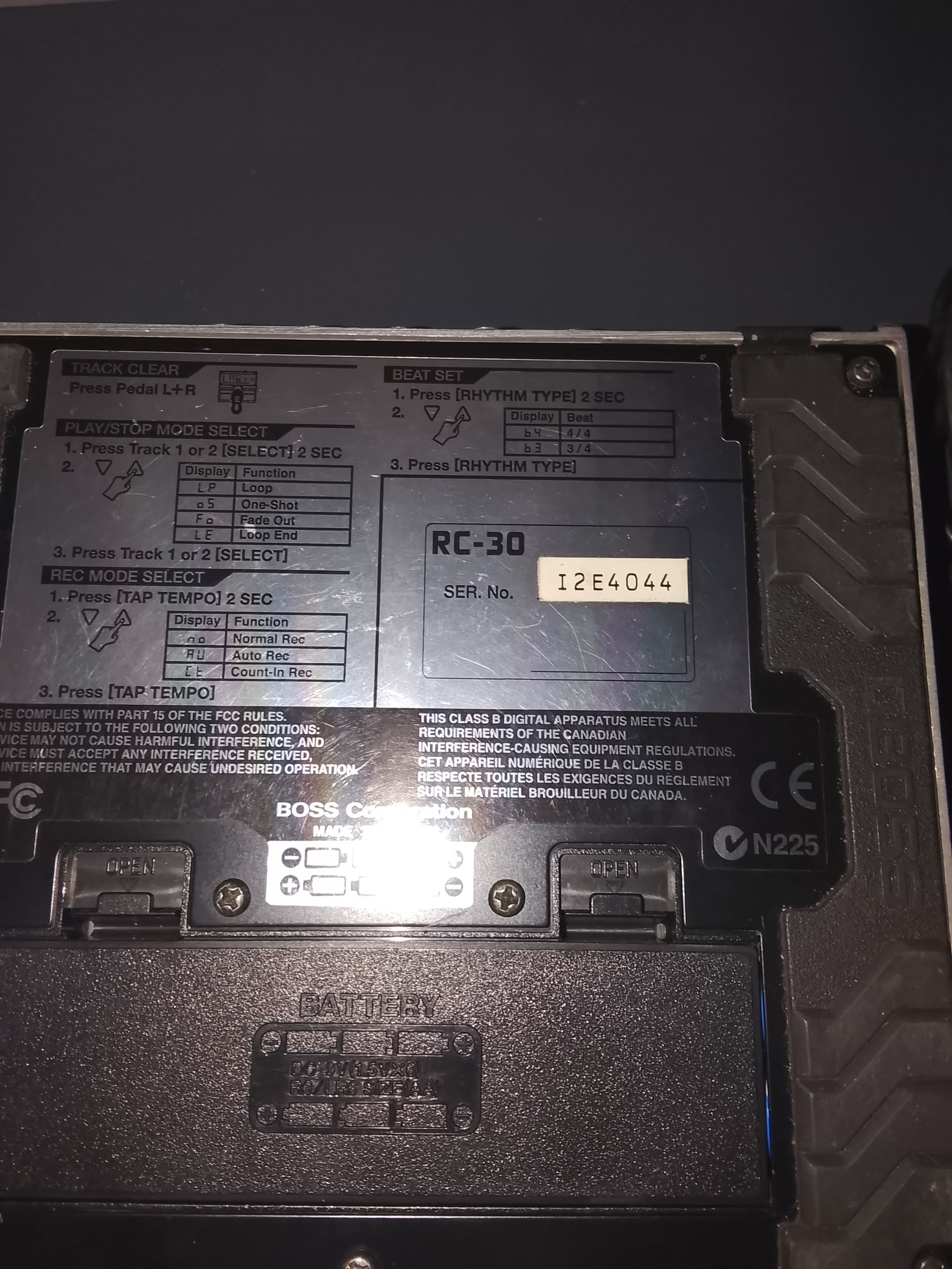 Vends Looper BOSS RC30 