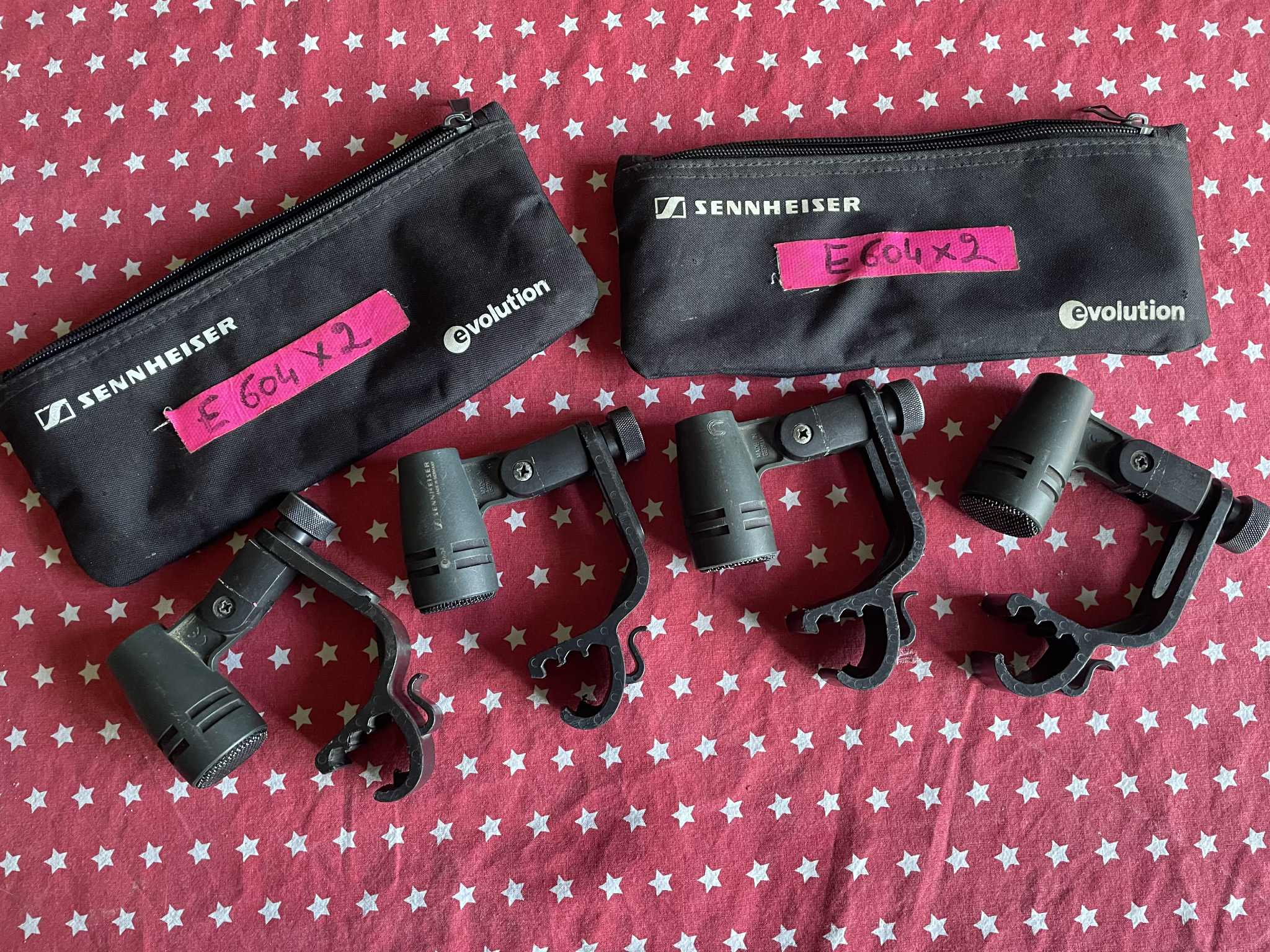 Lot de 4 micros Sennheiser E604