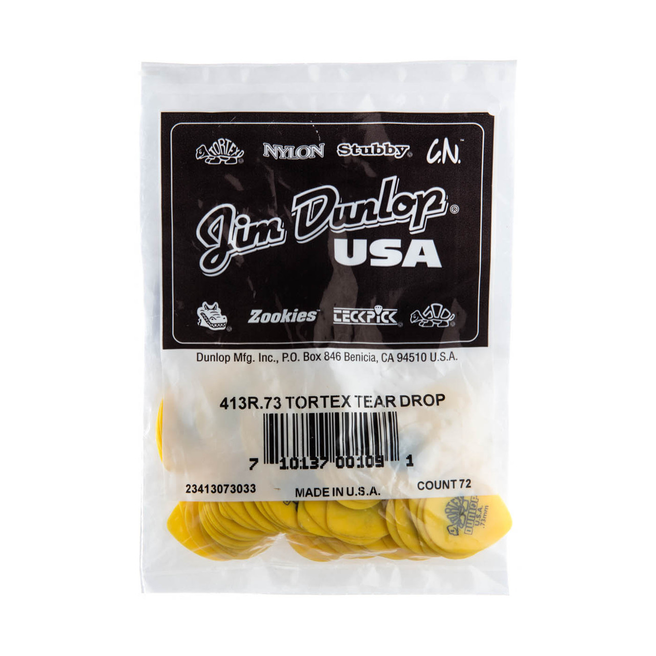 Vends Sachet de médiators Dunlop Tortex Teardrop 0,73 mm (72 pcs)