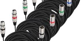 5 cables XLR 5 mètres, neuf
