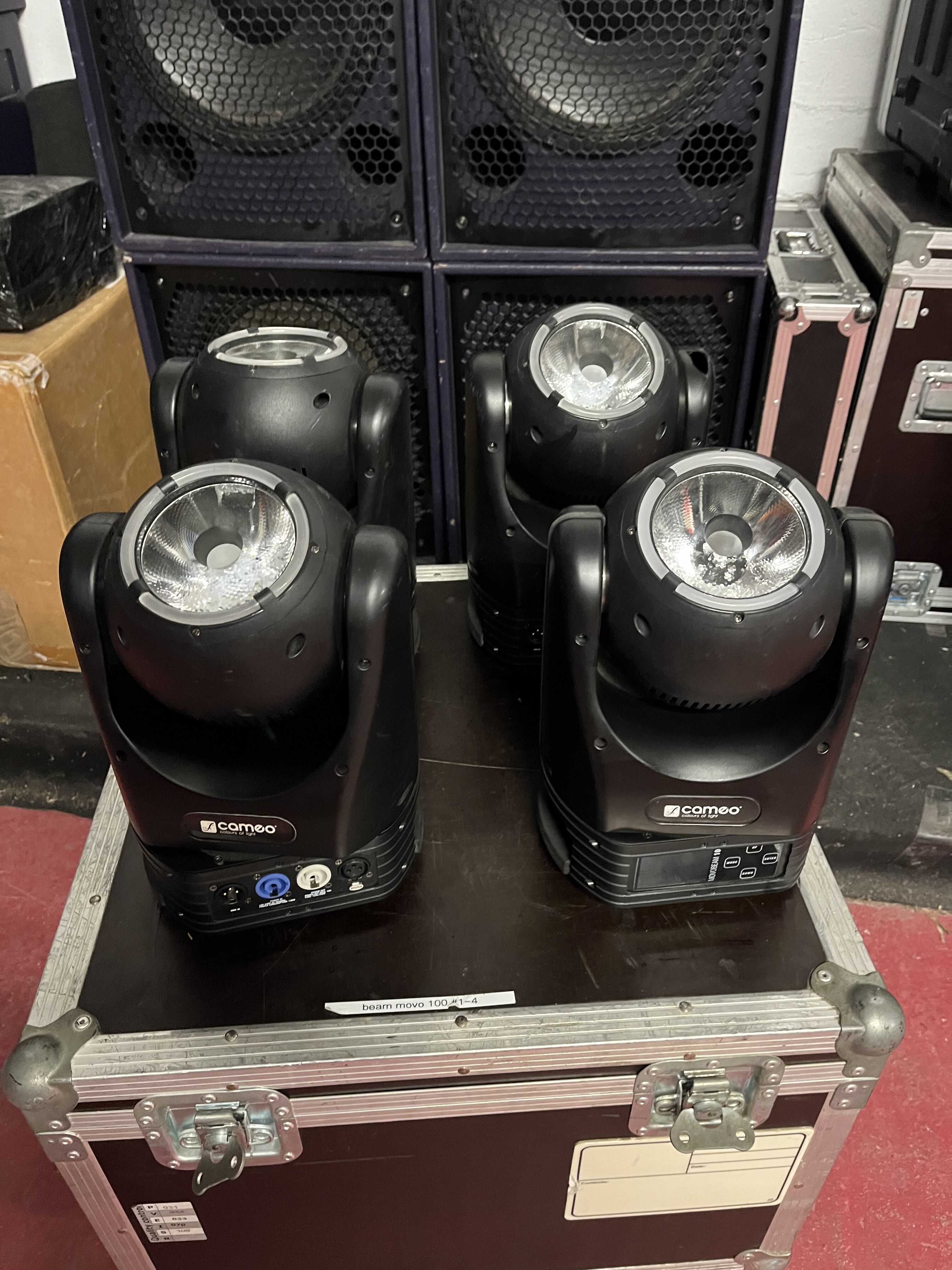 vends pack de 4 movo beam 100 + flightcase