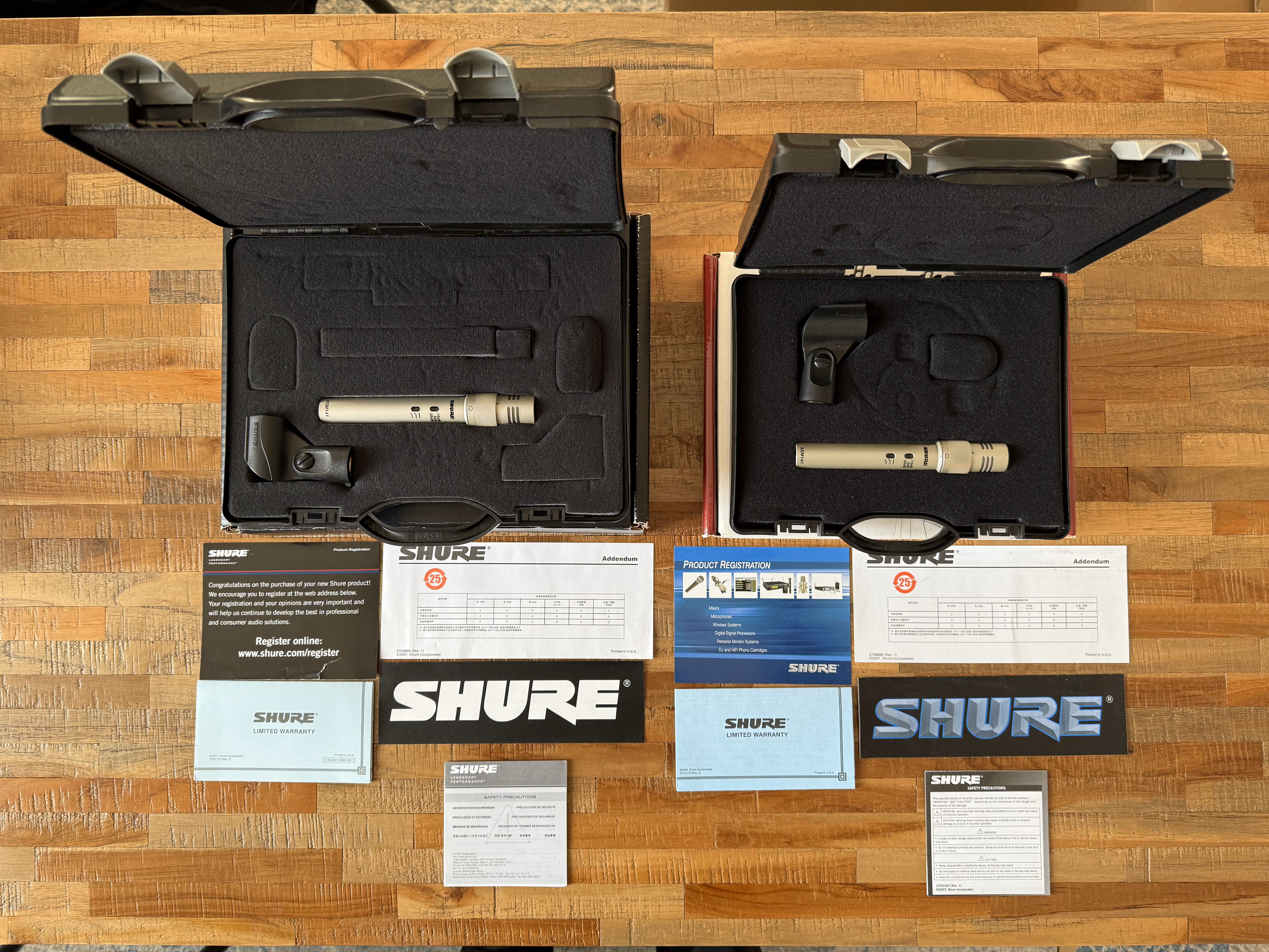 Paire de micros Shure KSM 141/SL