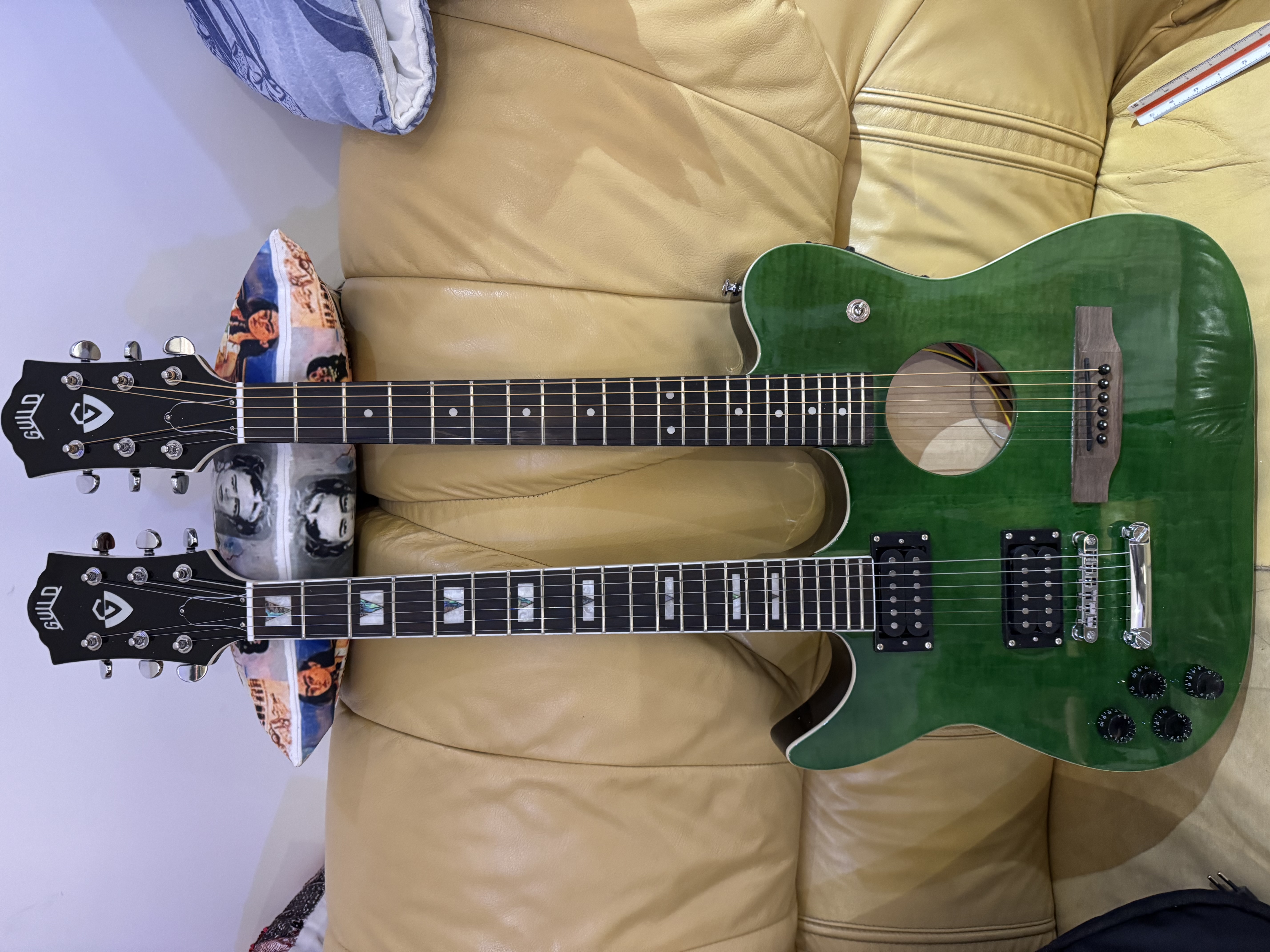 Guitare double manche gaucher