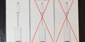 Vends 1 câble Apple Thunderbolt 2 vers Firewire 800, neuf dans emballage réf A1463. 80 €/pièce