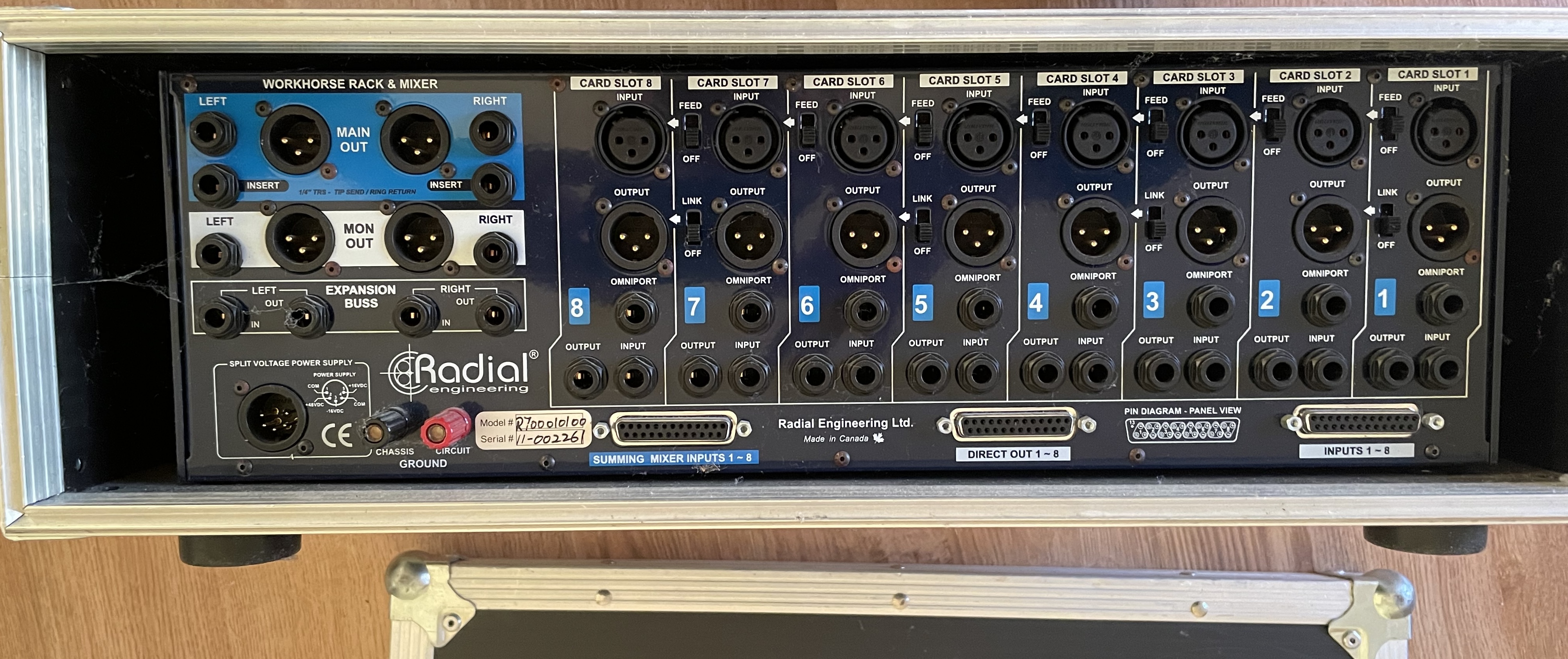 Radial Workhorse 8-slot (format 500) + flycase : 600€