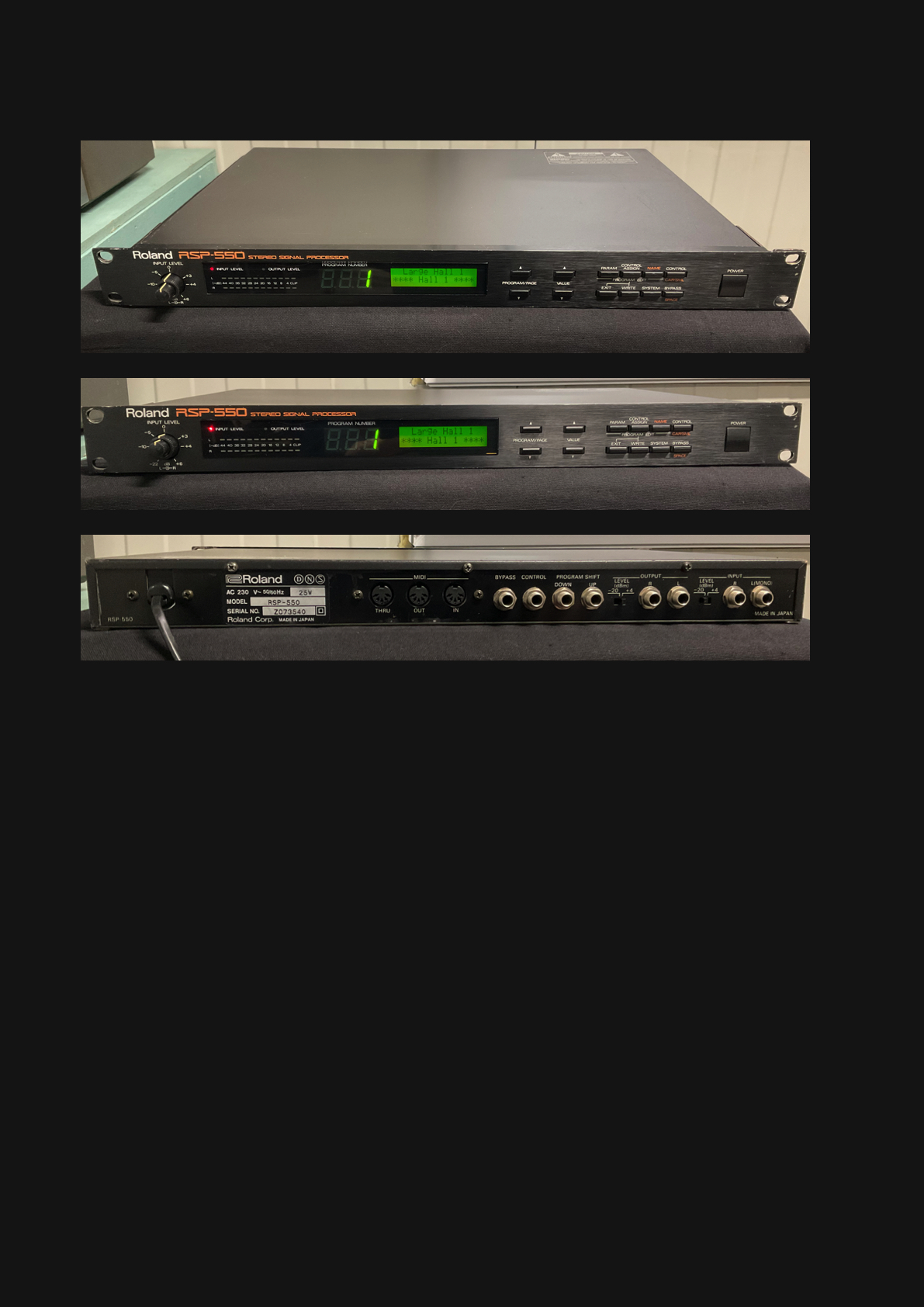 Vends ROLAND RSP 550, multieffet