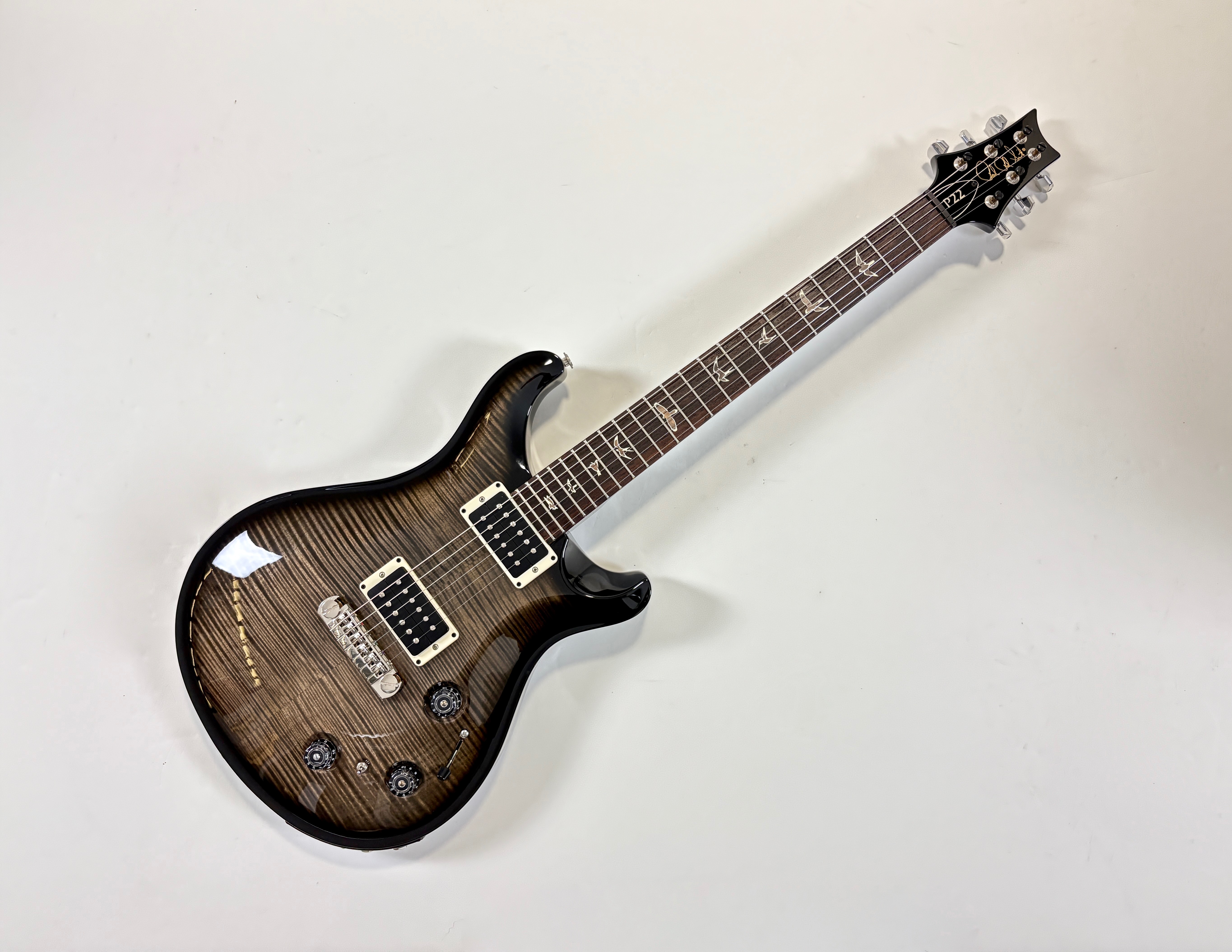 PRS P22 Custom 22 Piezo 10-Top Charcoal Burst 2012