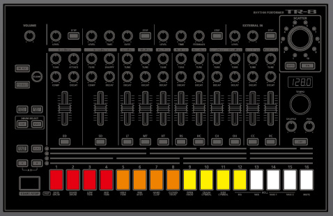 TR-8 2016 avec de légers bugs sur les effets avec câbles et housse de transport inclue
