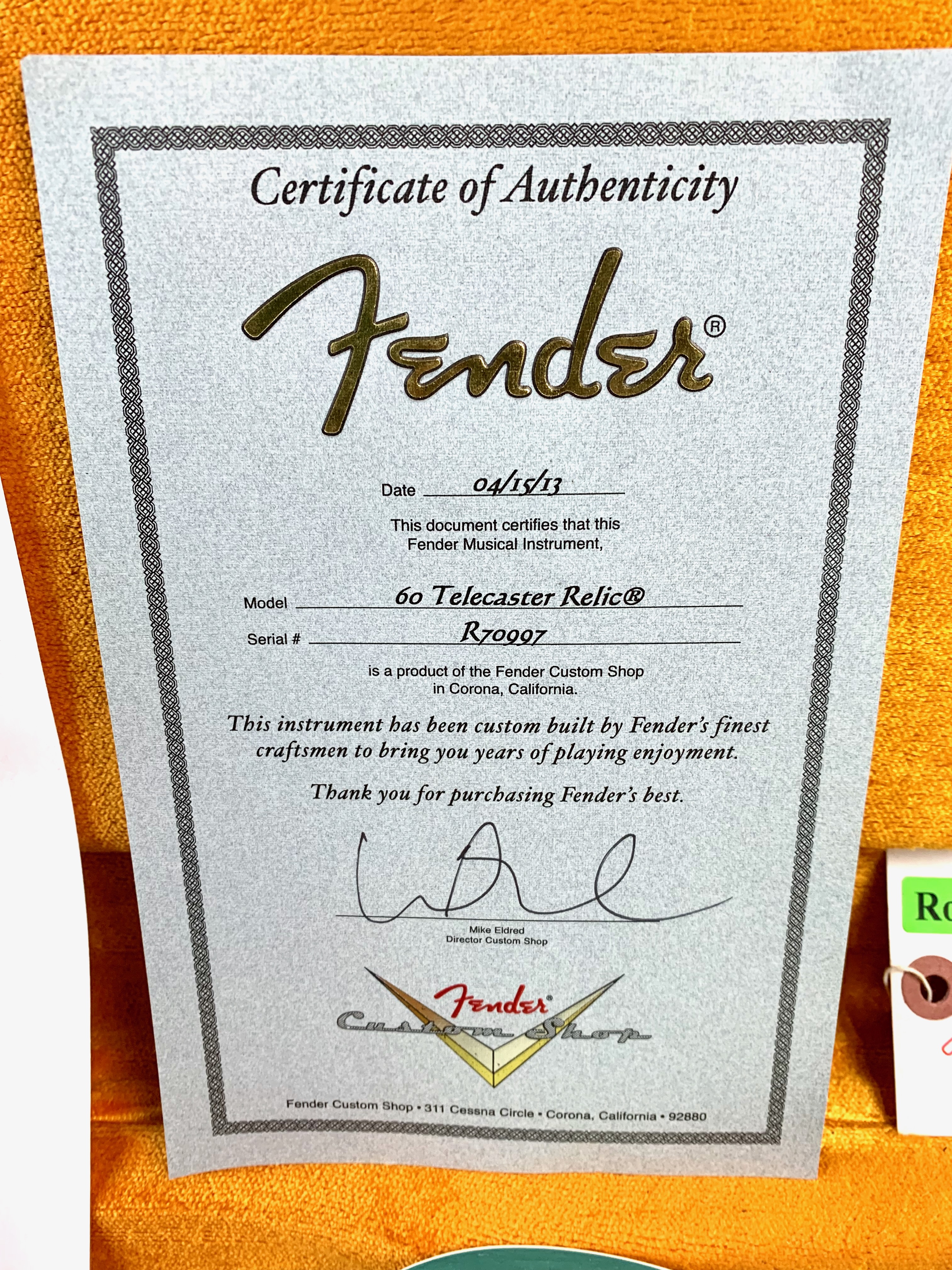 Fender Custom Shop '60 Relic Telecaster (15203)