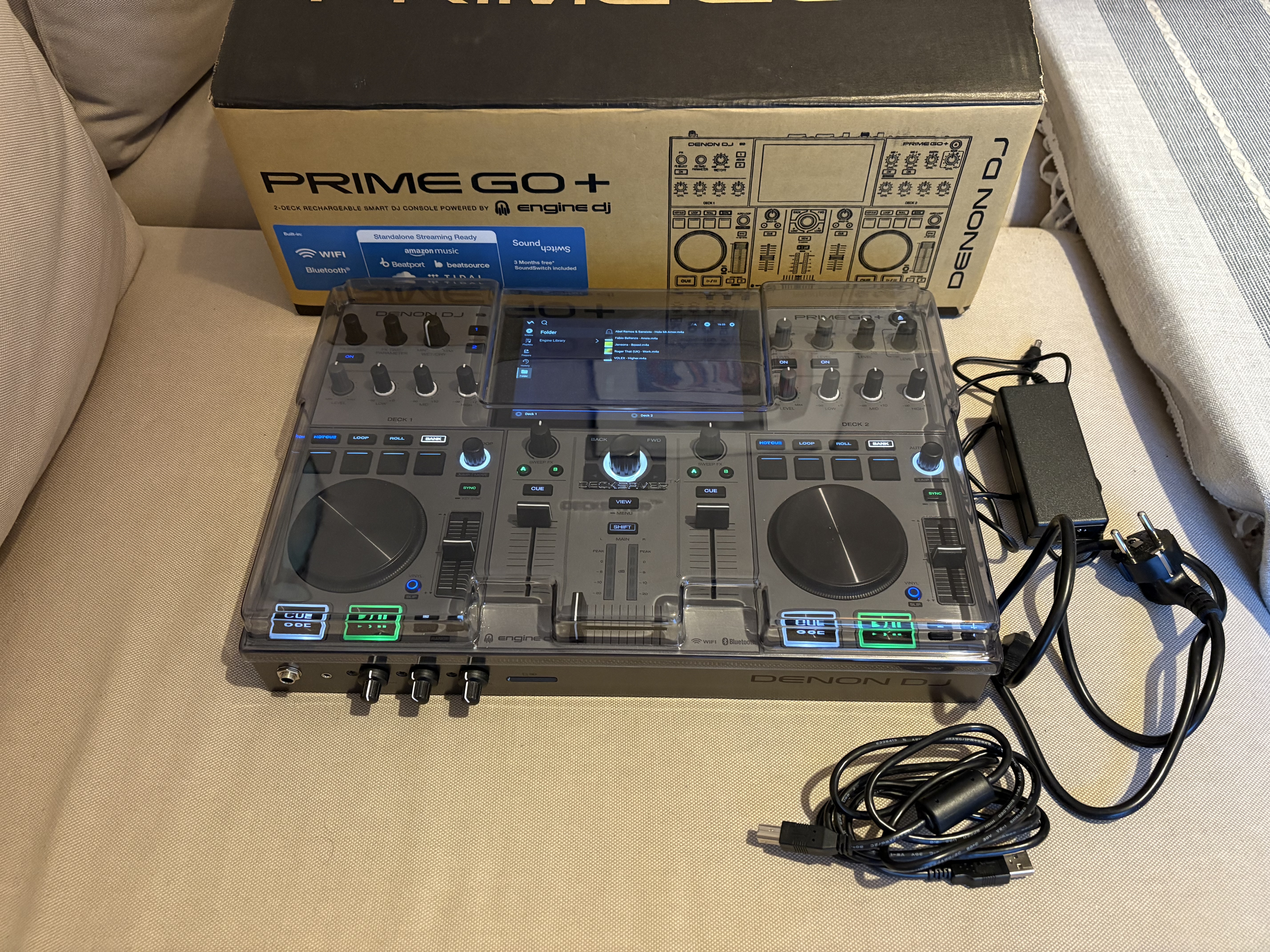 Denon DJ Prime Go+ avec deck saver - parfait état