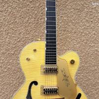 Gretsch G6120 Chet Atkins Hollow Body Amber Tiger Flame